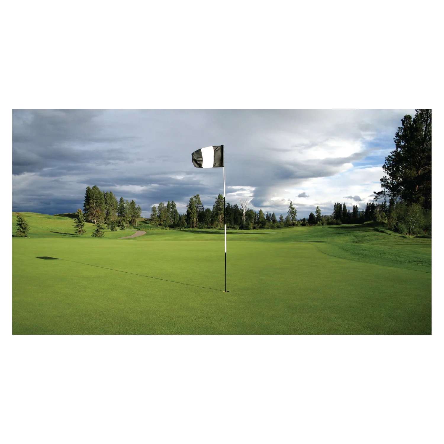 Golf: Black and White Flag Poster - Removable Adhesive Decal - Image 3