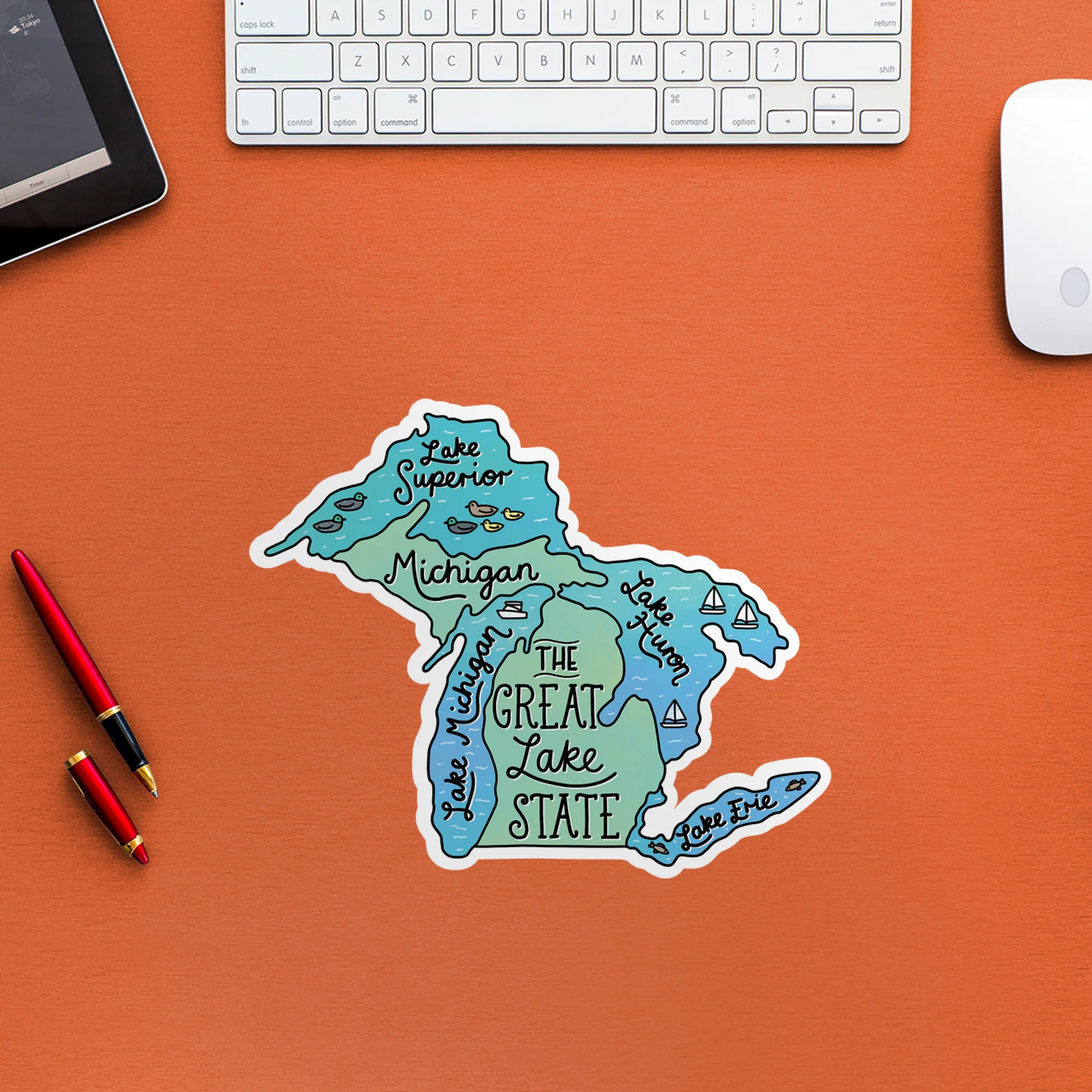 Michigan Lakes  - Officially Licensed Big Moods Removable Wall Decal - Image 3