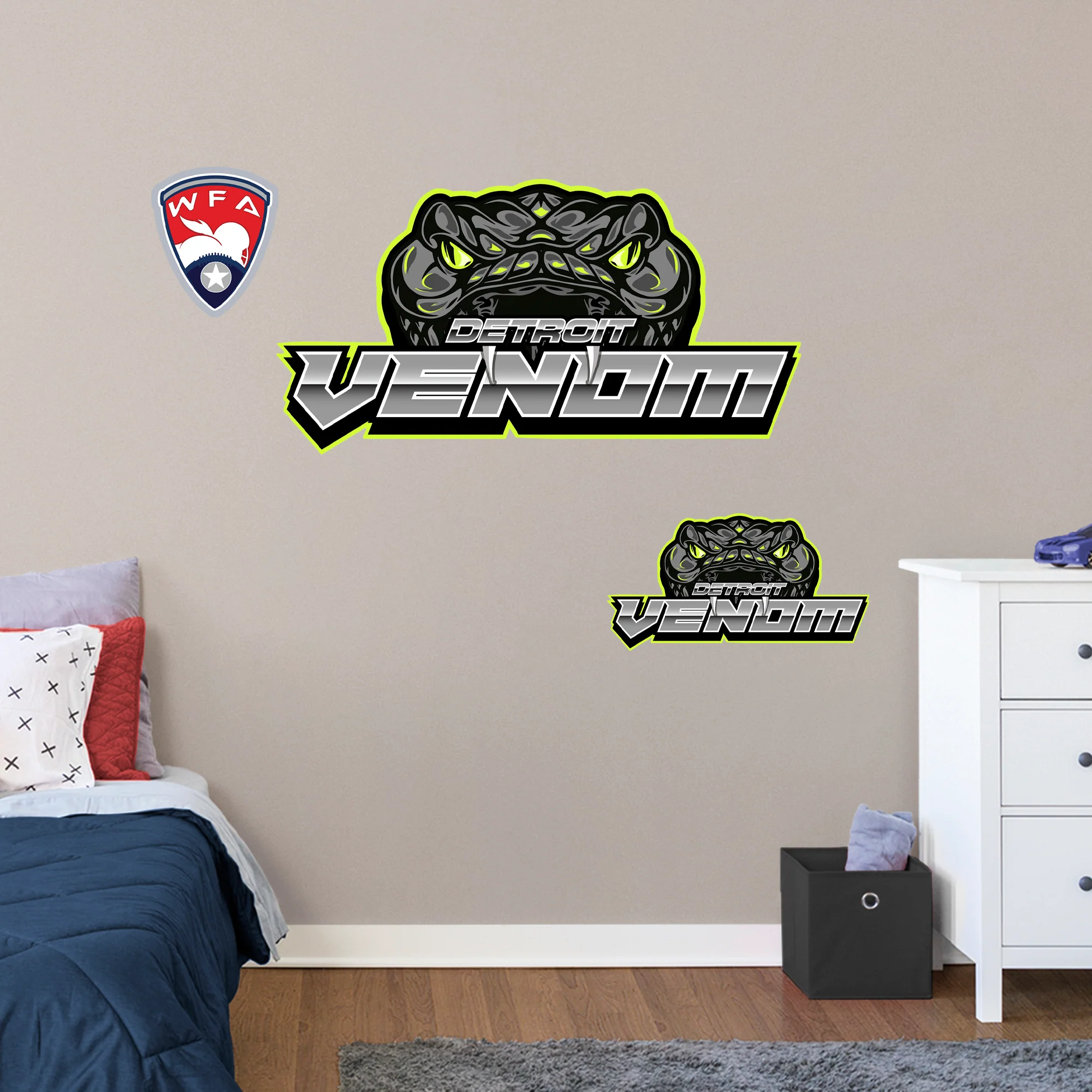 Detroit Venom: Logo - Removable Adhesive Decal - Image 3