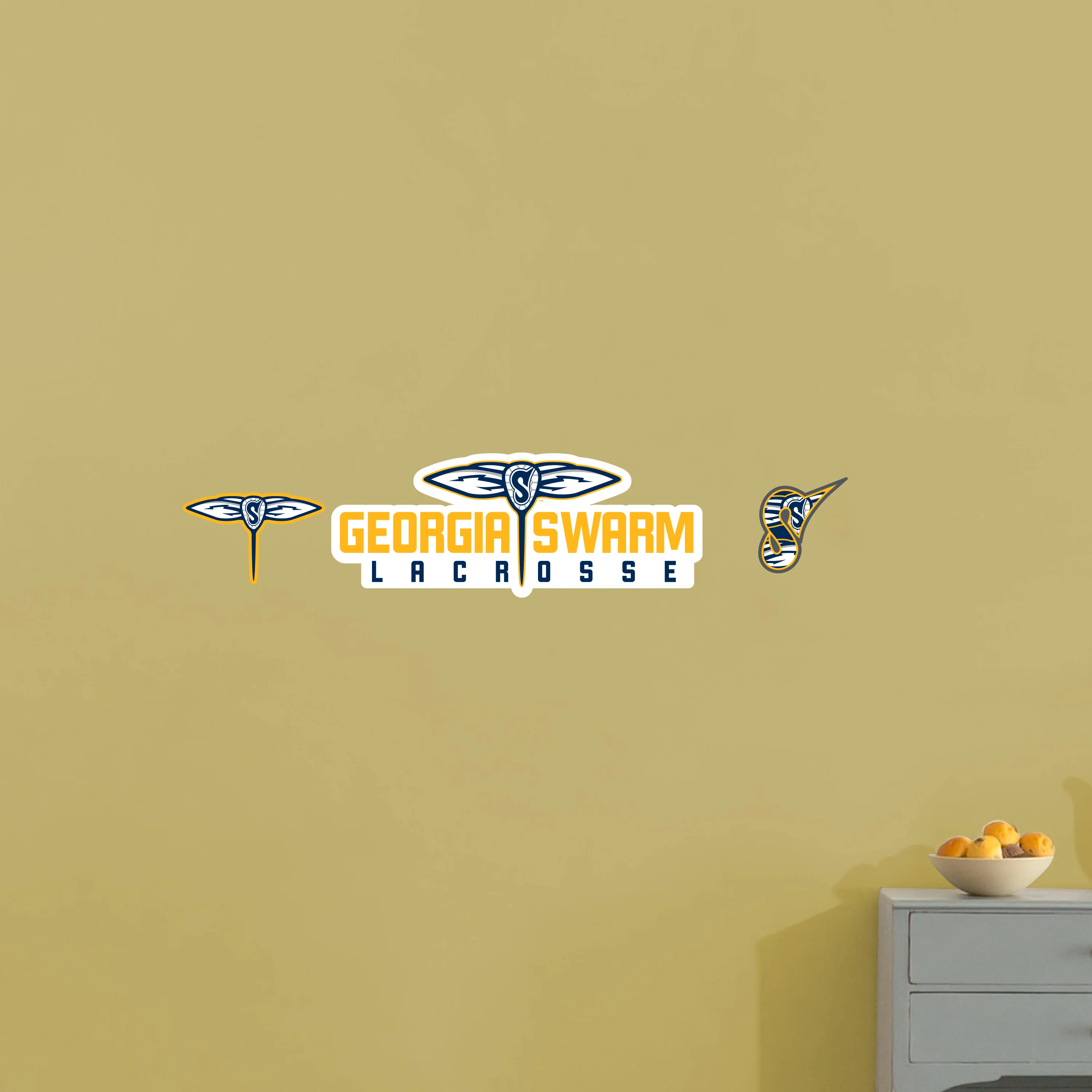 Georgia Swarm:   Logo        - Officially Licensed NLL Removable     Adhesive Decal - Image 6