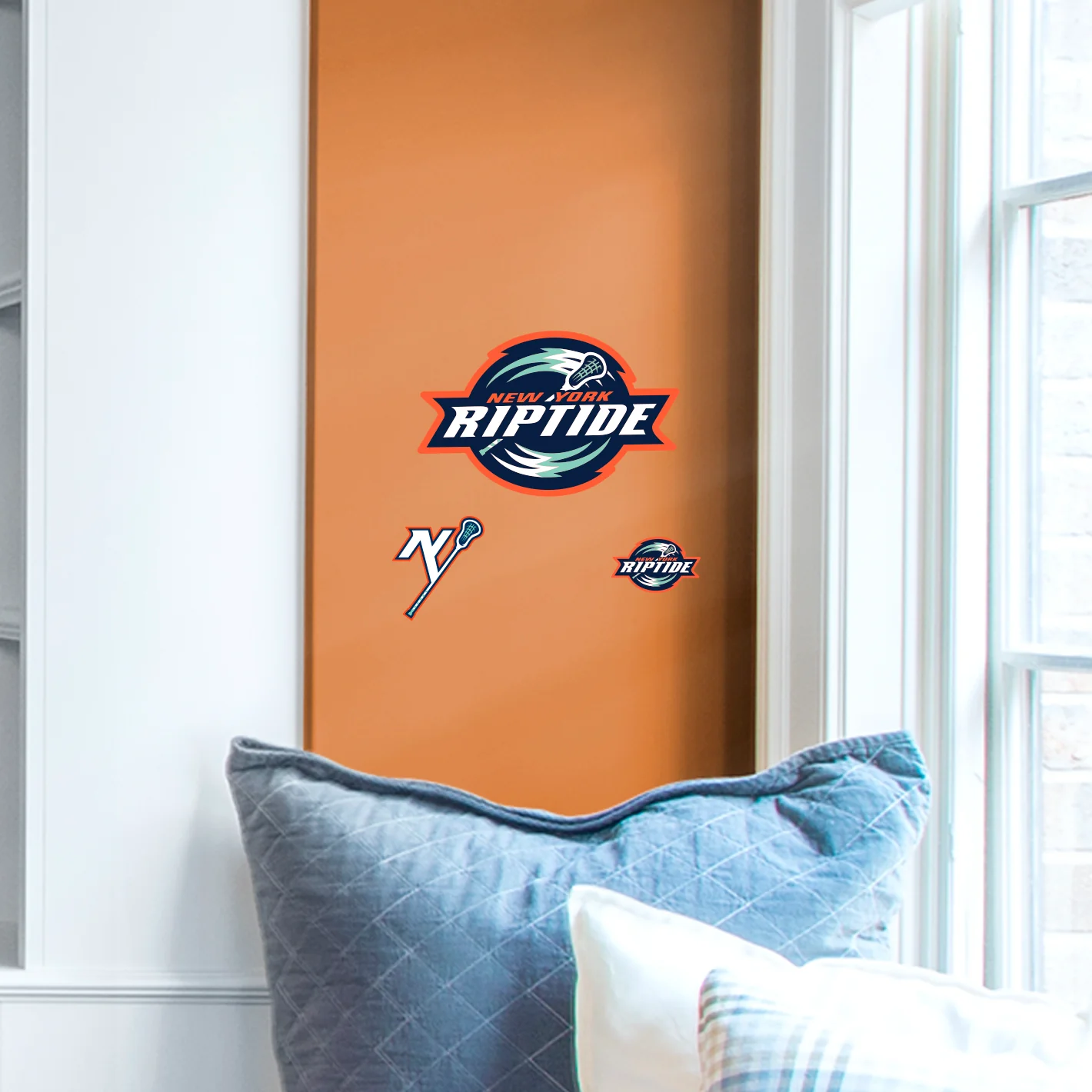 New York Riptide:   Logo        - Officially Licensed NLL Removable     Adhesive Decal - Image 6