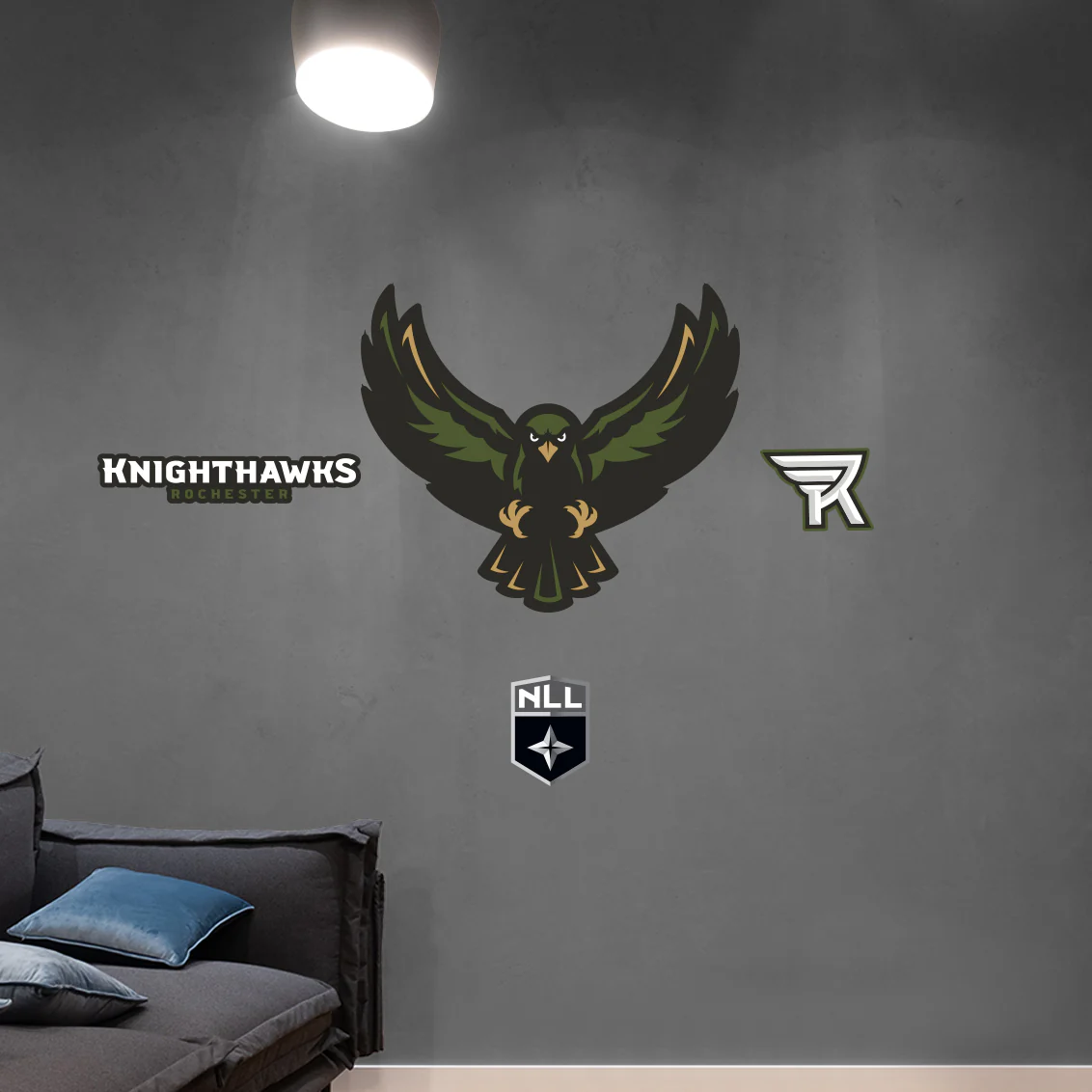 Rochester Knighthawks:   Logo        - Officially Licensed NLL Removable     Adhesive Decal - Image 2