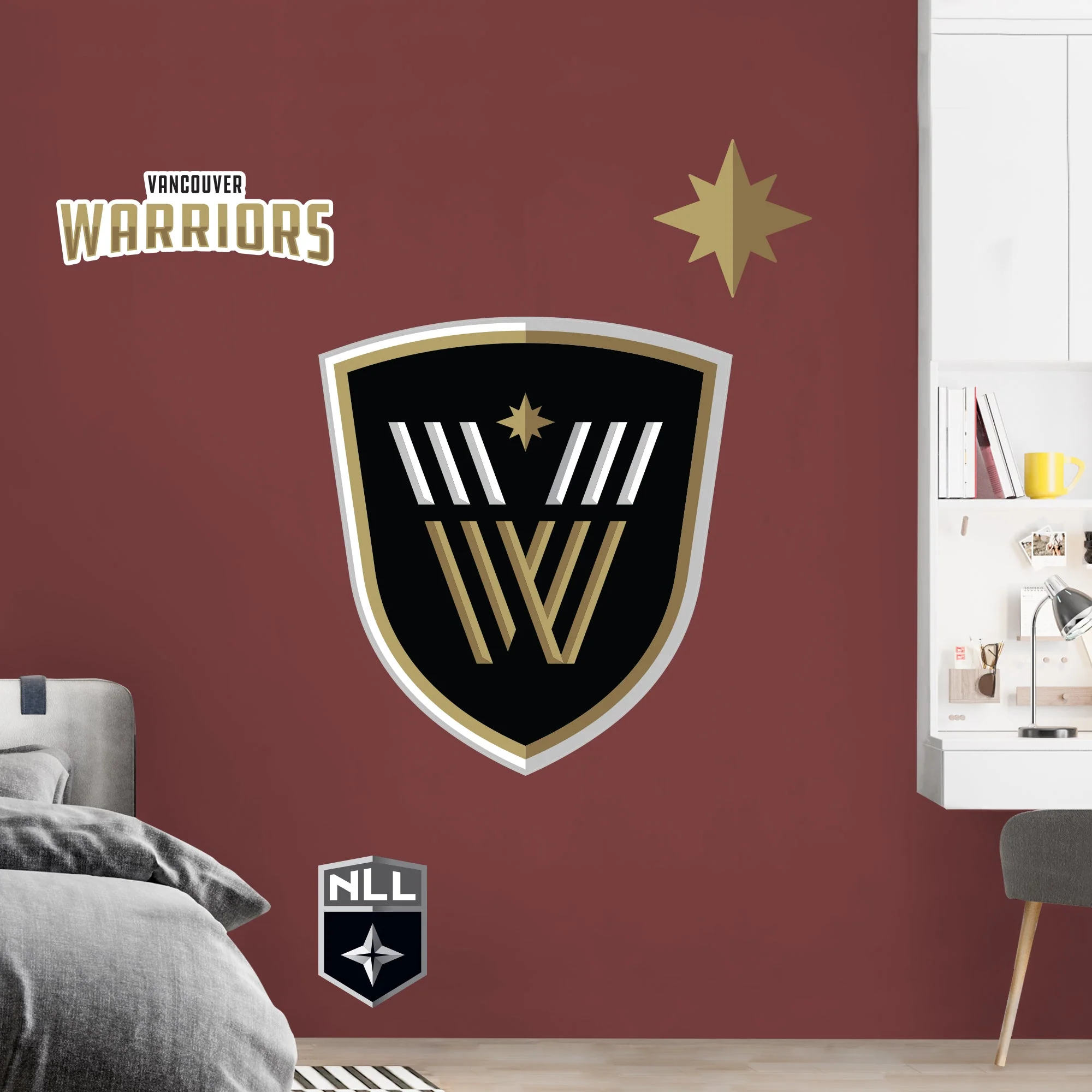 Vancouver Warriors:   Logo        - Officially Licensed NLL Removable     Adhesive Decal - Image 7