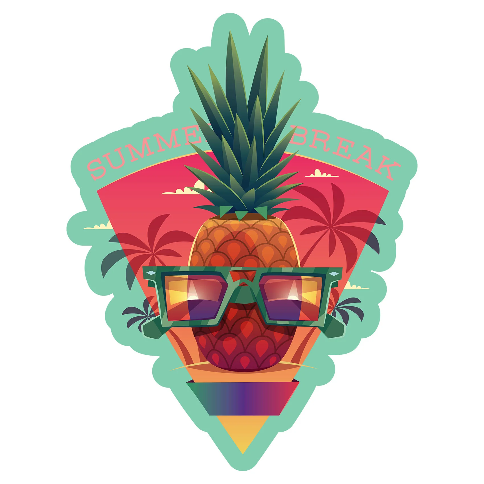 Seasons Decor:  Summer Break Icon        -   Removable     Adhesive Decal - Image 3