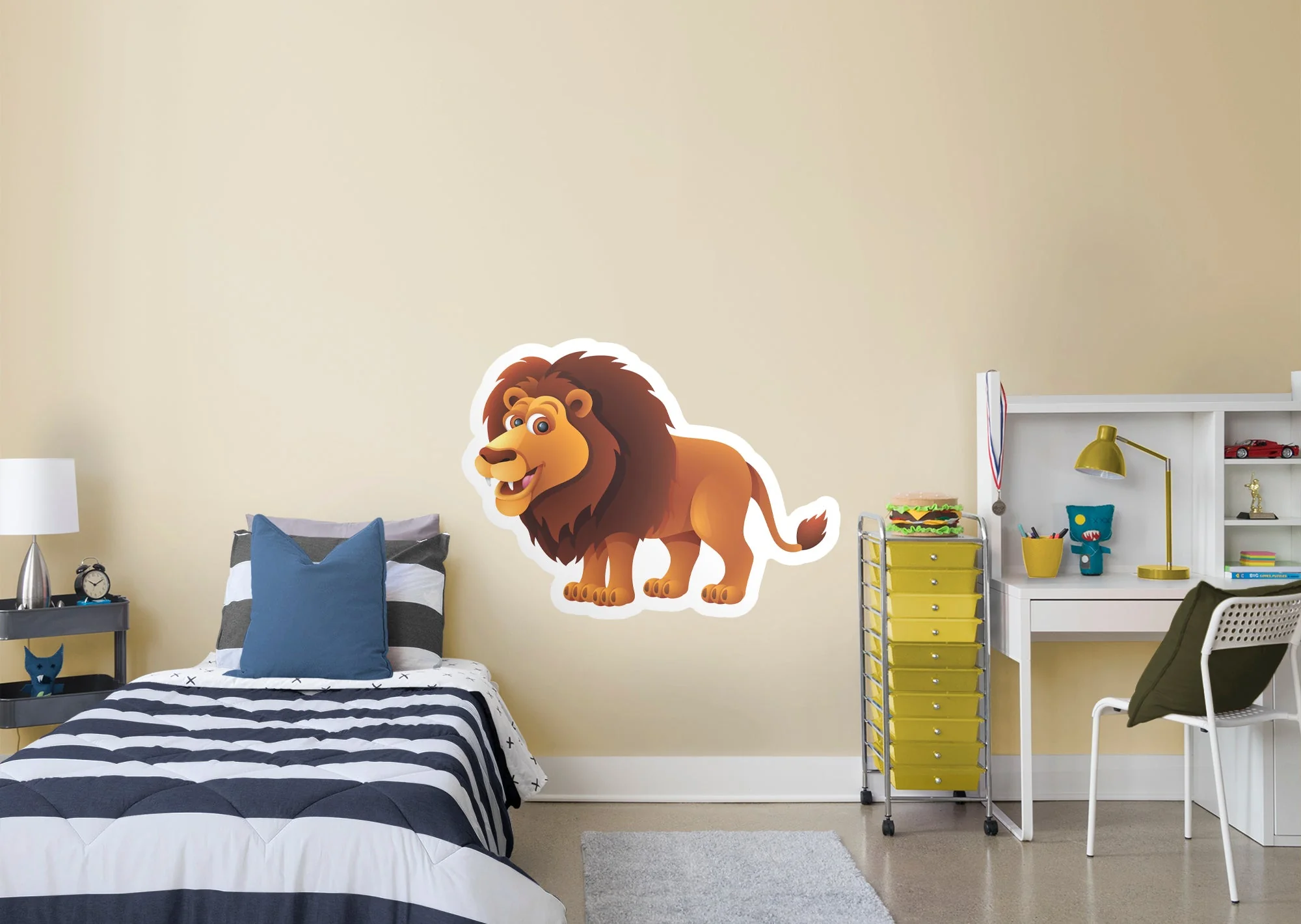 Jungle:  Lion Icon        -   Removable     Adhesive Decal - Image 4