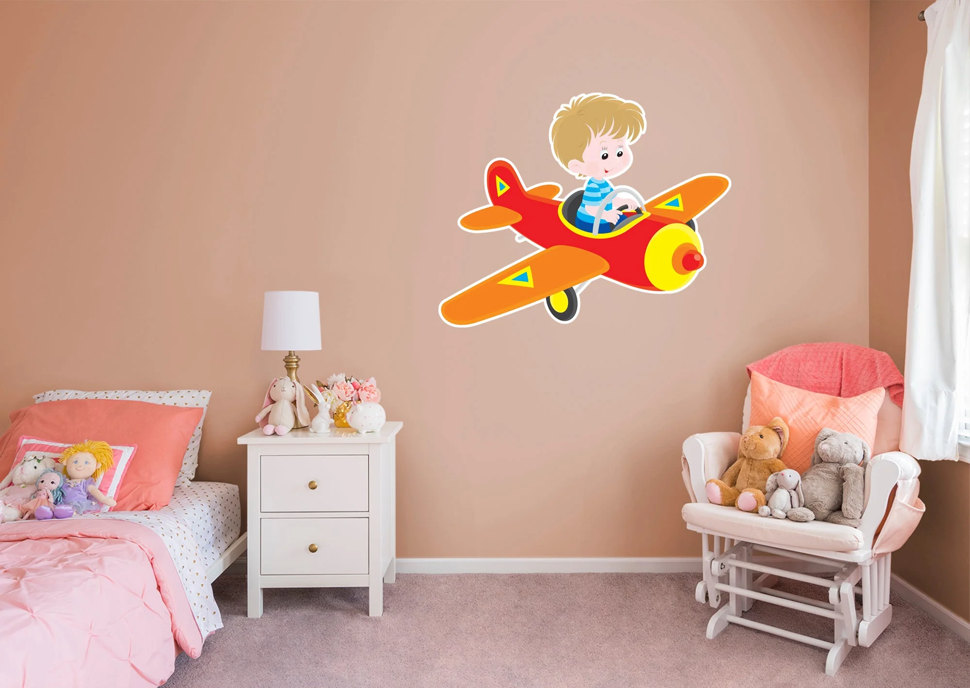 Nursery: Planes Kid Icon        -   Removable     Adhesive Decal - Image 4
