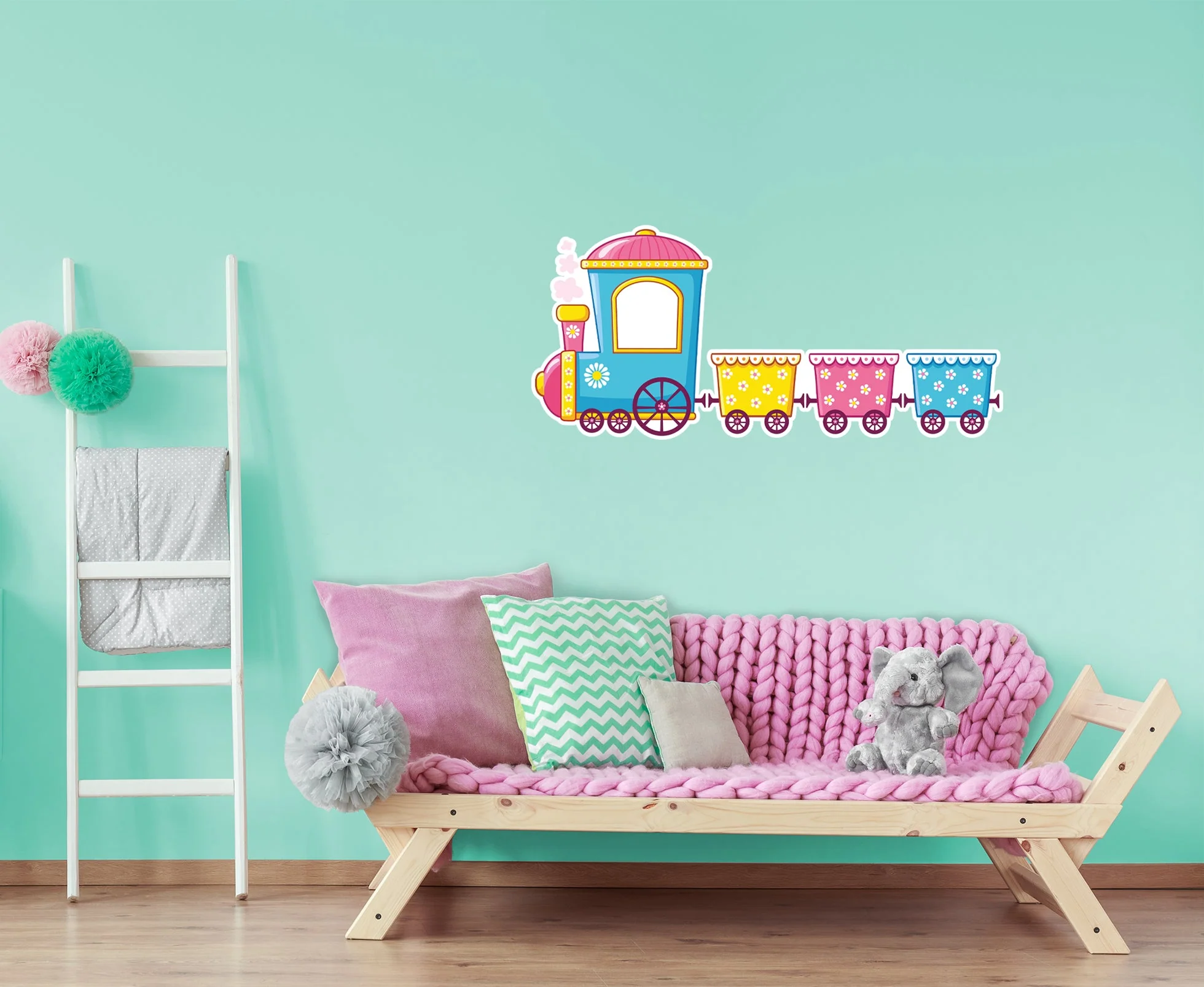 Nursery: Flower Power Icon - Removable Wall Adhesive Decal - Image 4