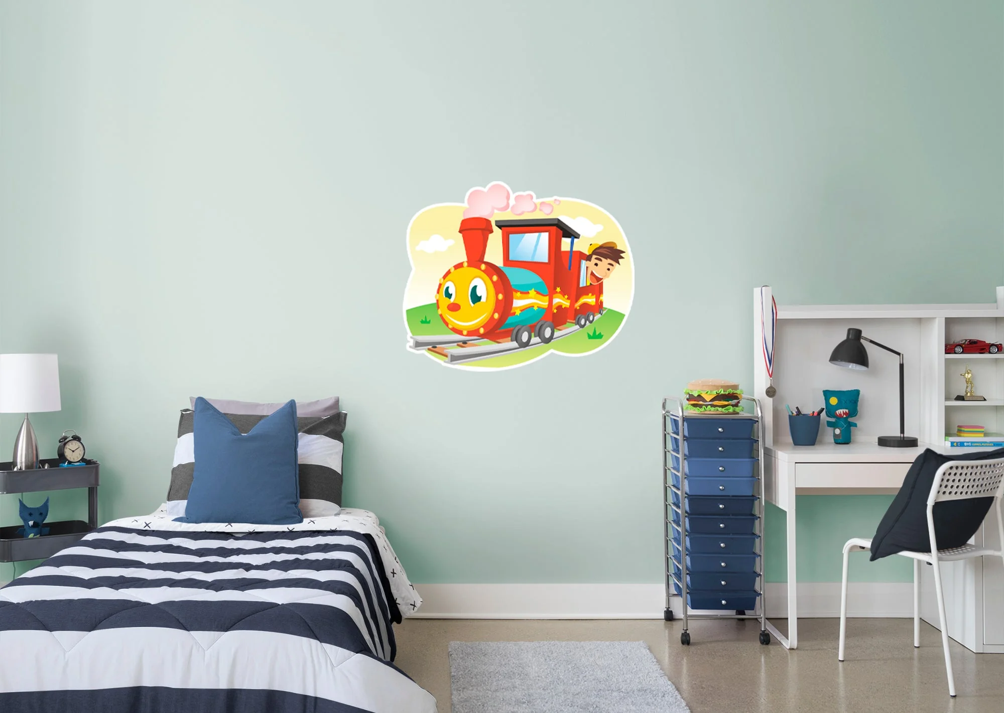 Nursery:  Red Train Icon        -   Removable Wall   Adhesive Decal - Image 5