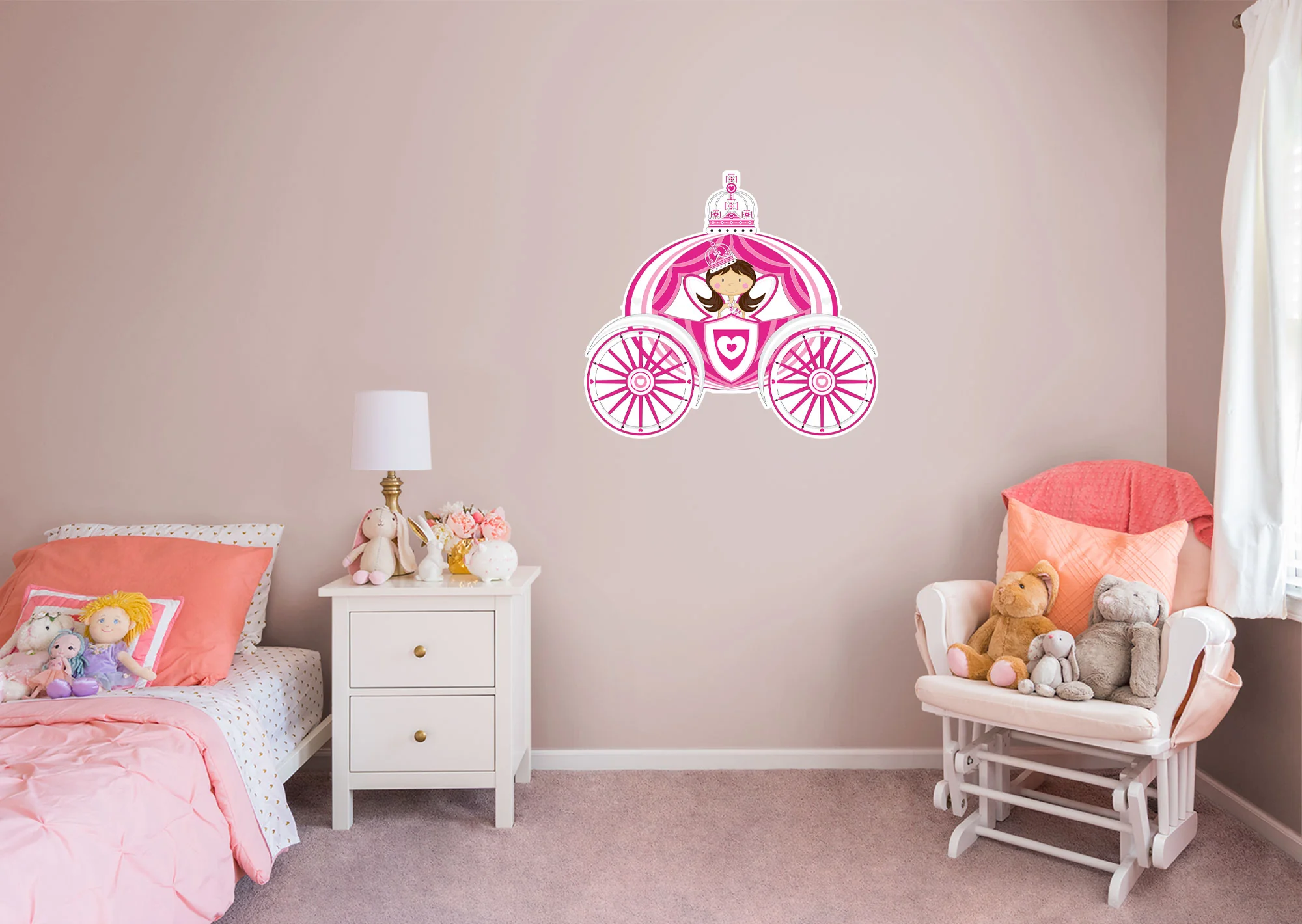 Nursery: Fancy Carriage Icon - Removable Adhesive Decal - Image 2