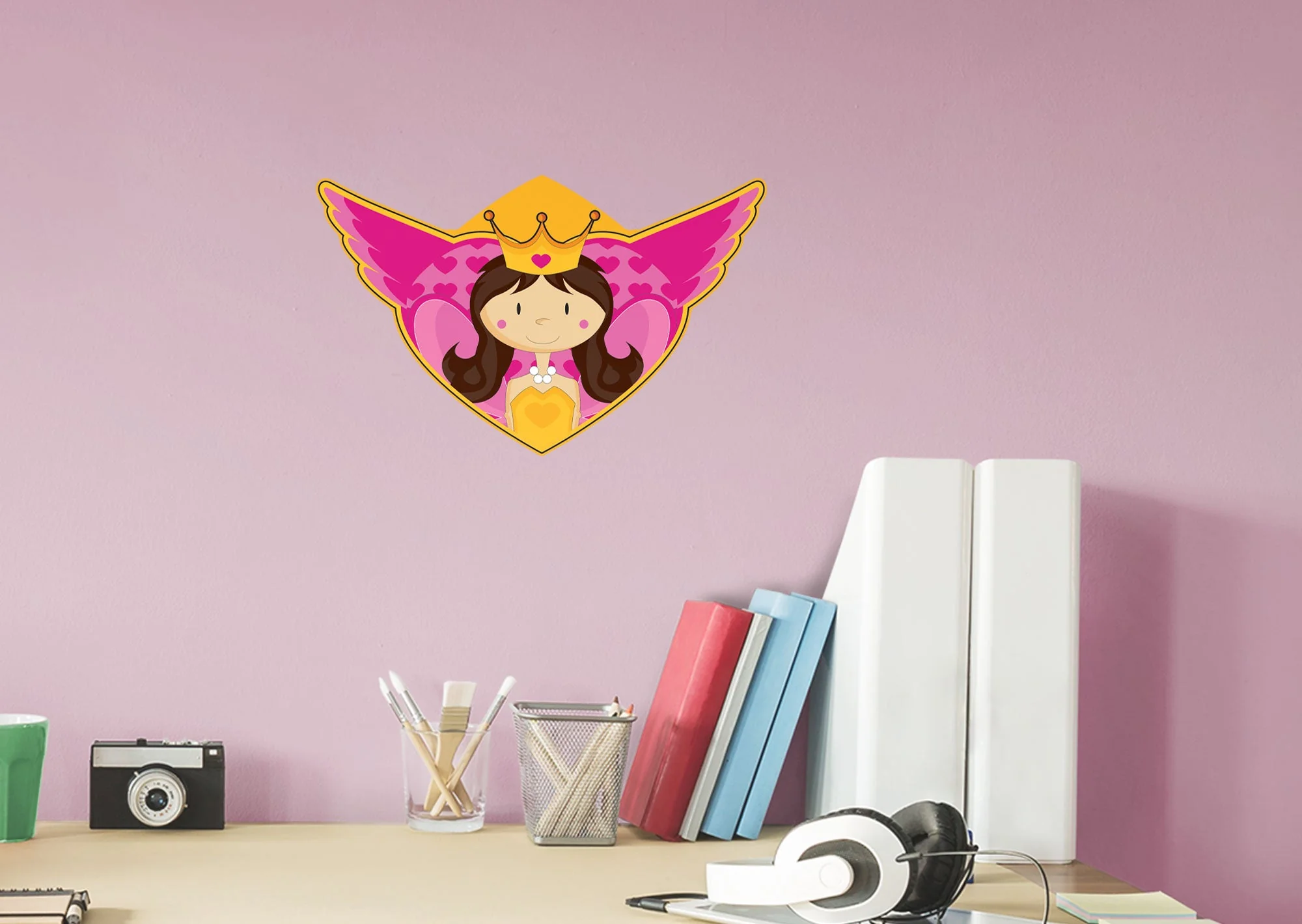 Nursery: Nursery Pink Wings Icon        -   Removable     Adhesive Decal - Image 6