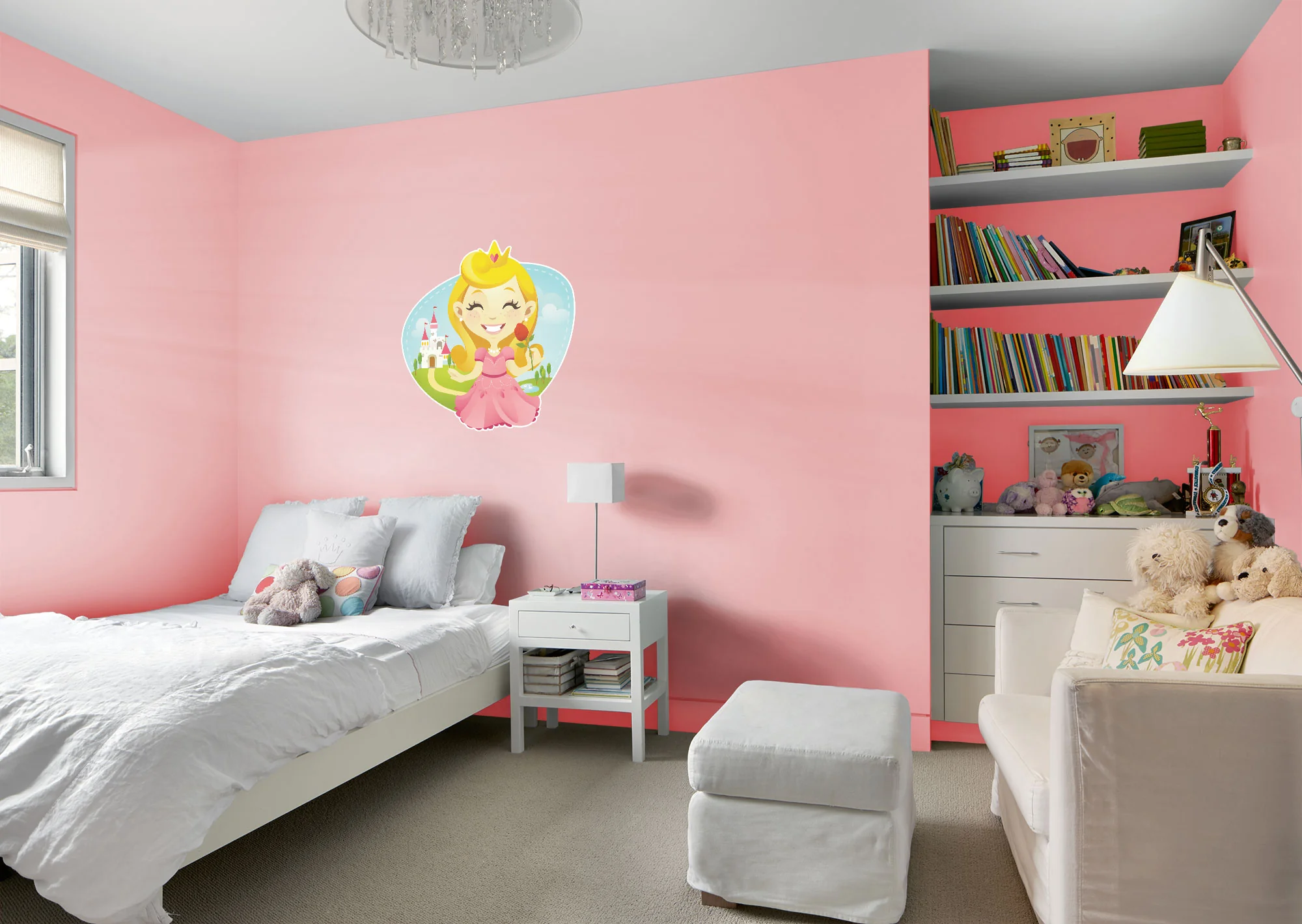 Nursery: Nursery Rose Icon        -   Removable     Adhesive Decal - Image 2
