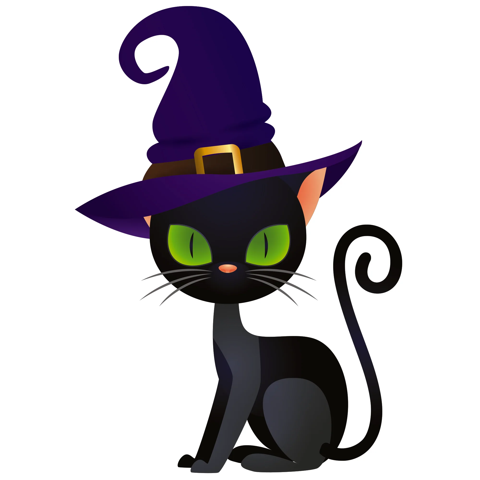 Halloween: Black Cat Icon - Removable Wall Adhesive Decal - Image 2