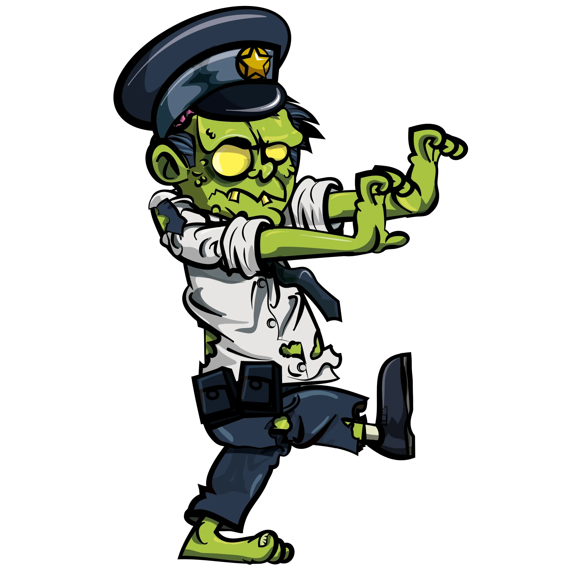 Halloween: Policeman Icon - Removable Wall Adhesive Decal - Image 3
