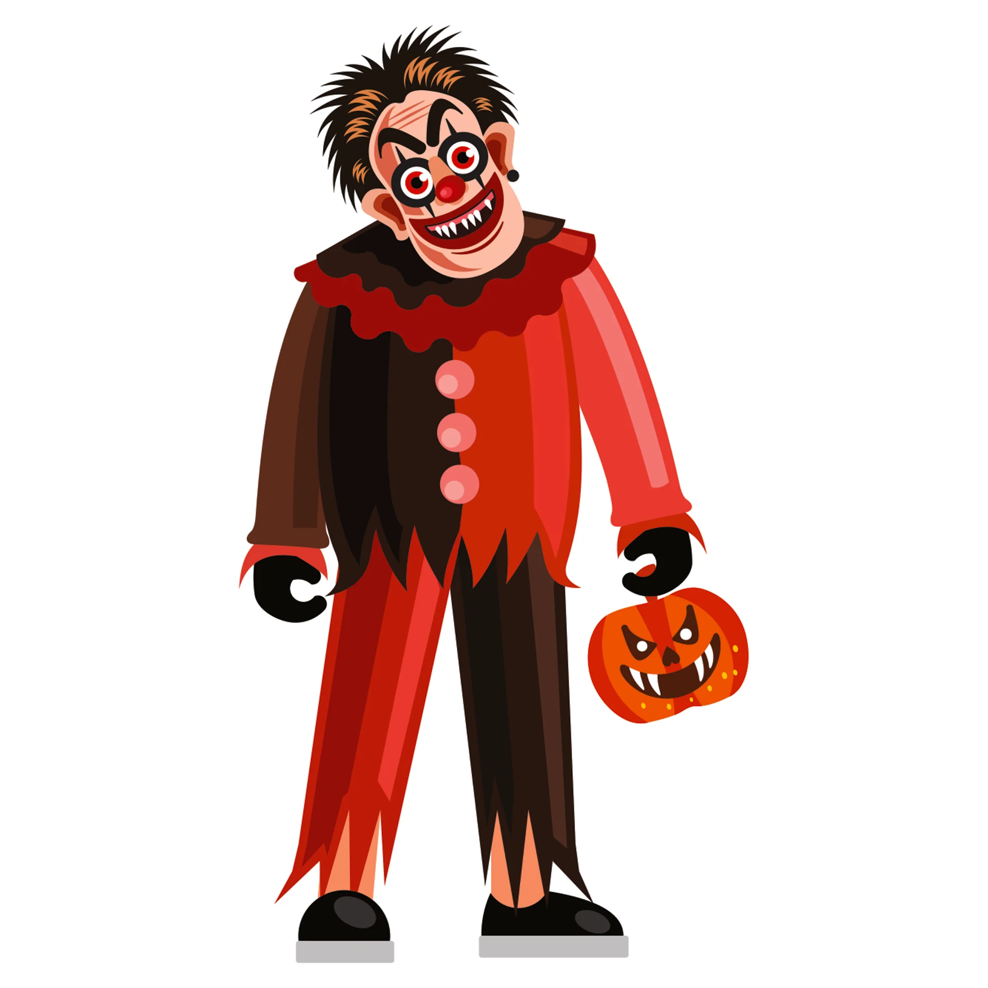 Halloween:  Clown with Pumpkin Icon        -   Removable     Adhesive Decal - Image 3