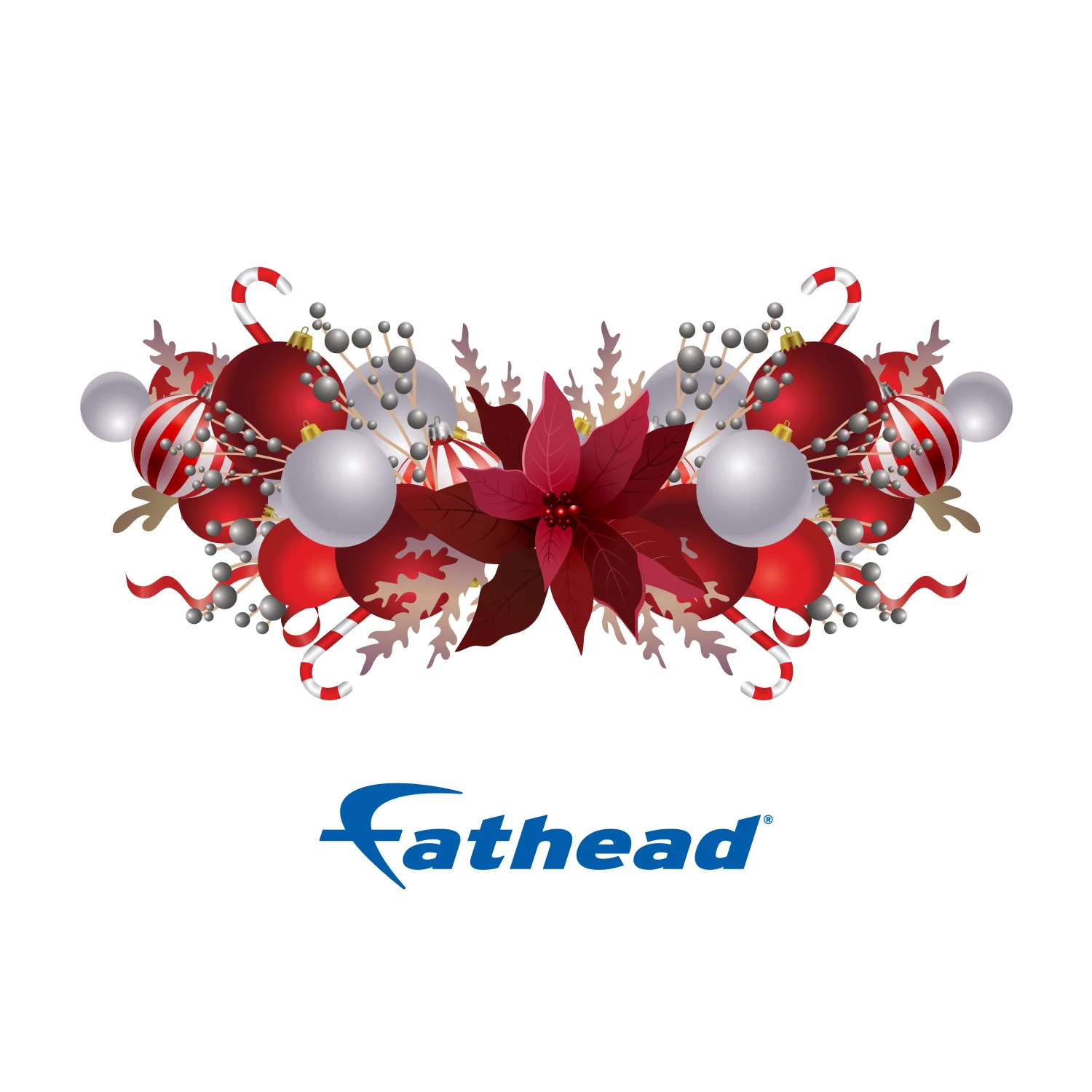 Christmas: Red Icon - Removable Adhesive Decal - Image 2