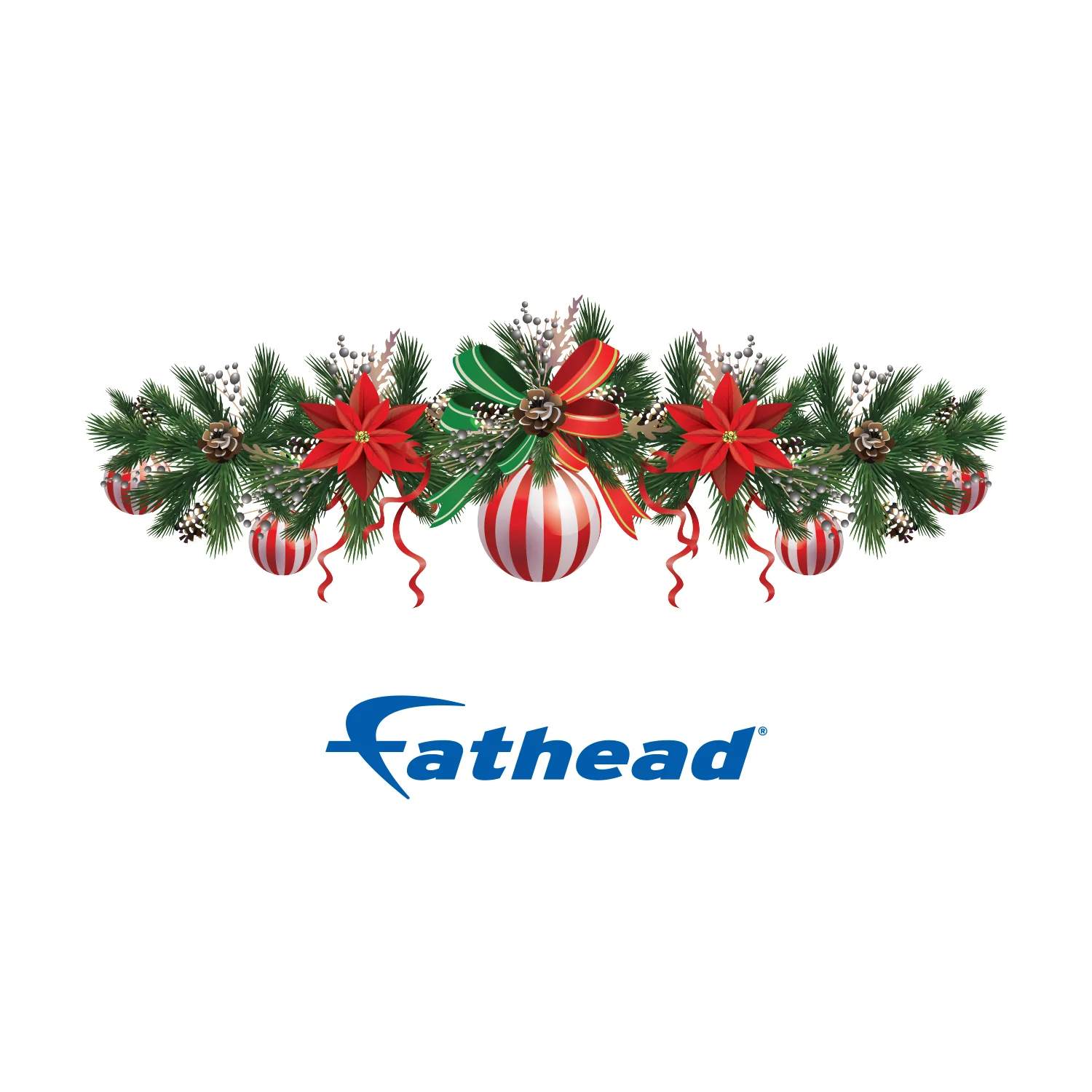 Christmas: Stripes Icon - Removable Adhesive Decal - Image 2
