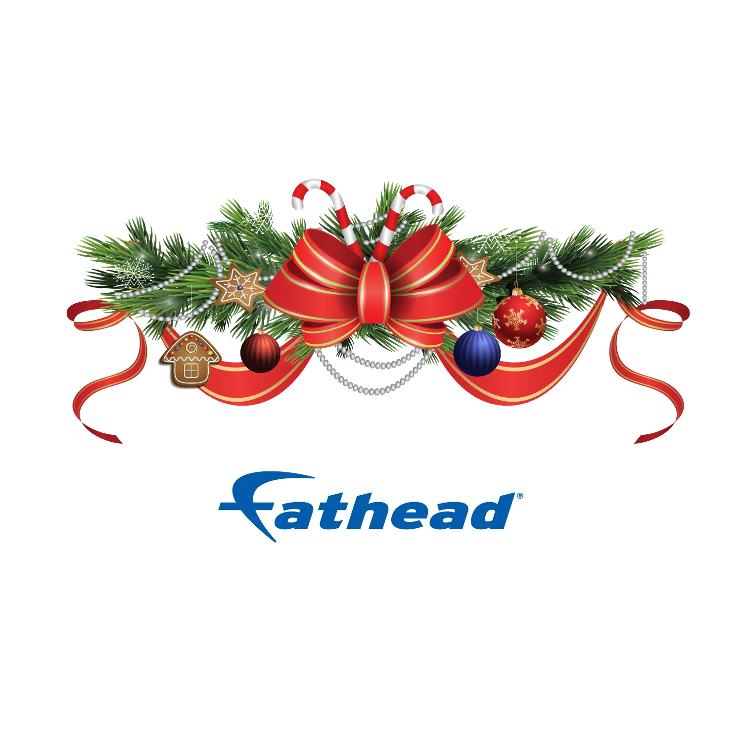 Christmas: Two Candy Canes Icon - Removable Adhesive Decal - Image 3