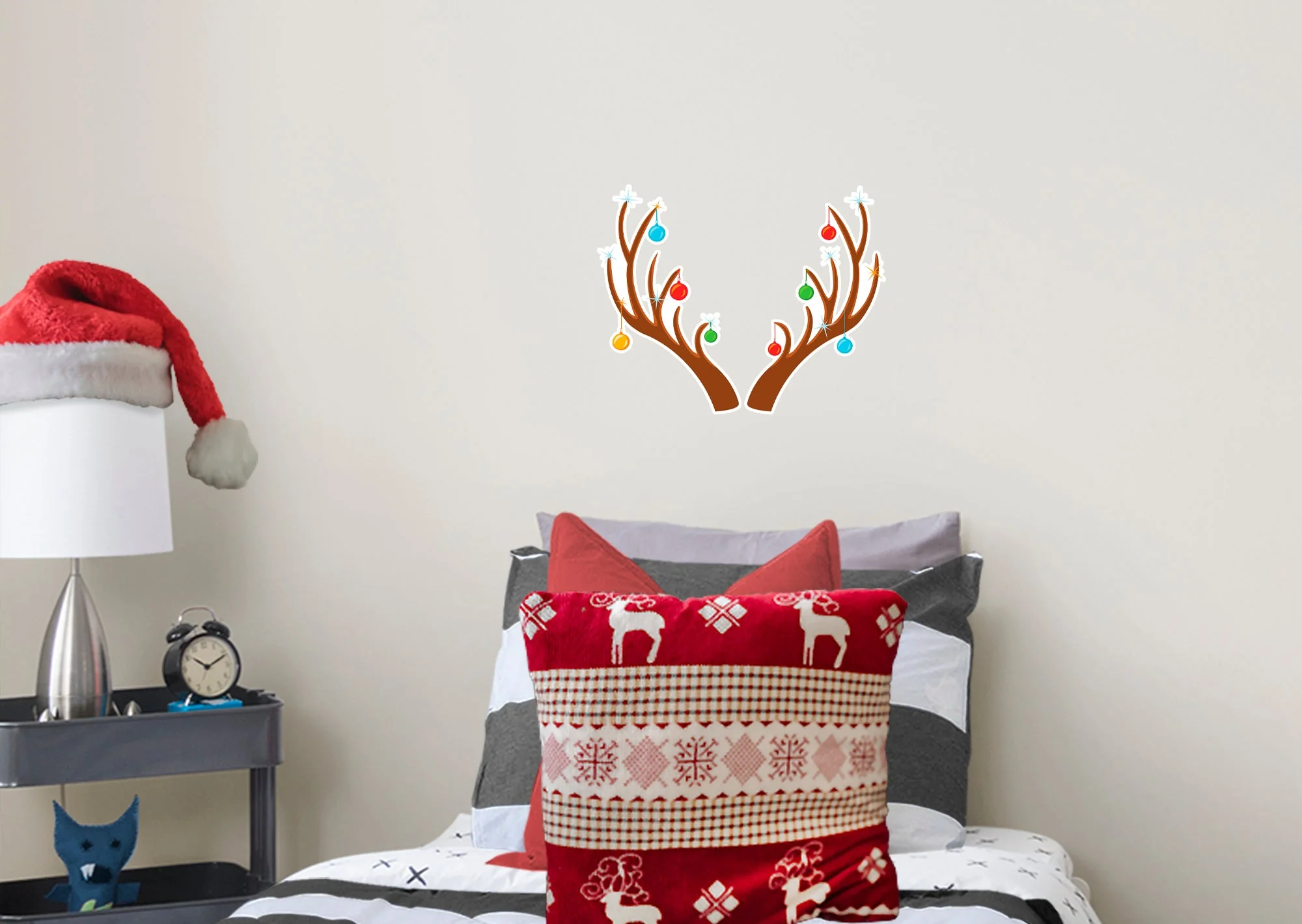 Christmas: Cute Horns Icon - Removable Adhesive Decal - Image 6