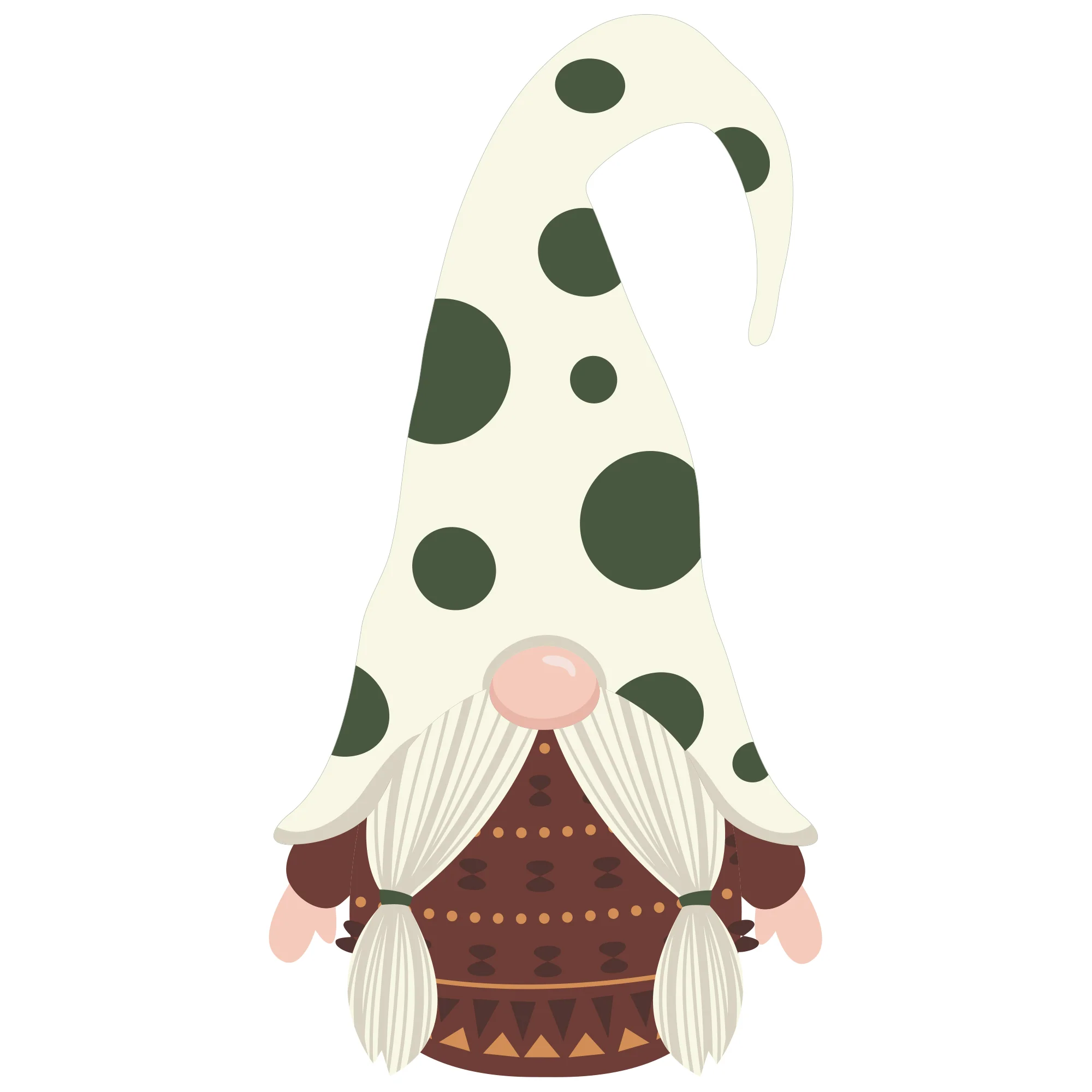 Christmas: Dots Gnome Icon - Removable Adhesive Decal - Image 3