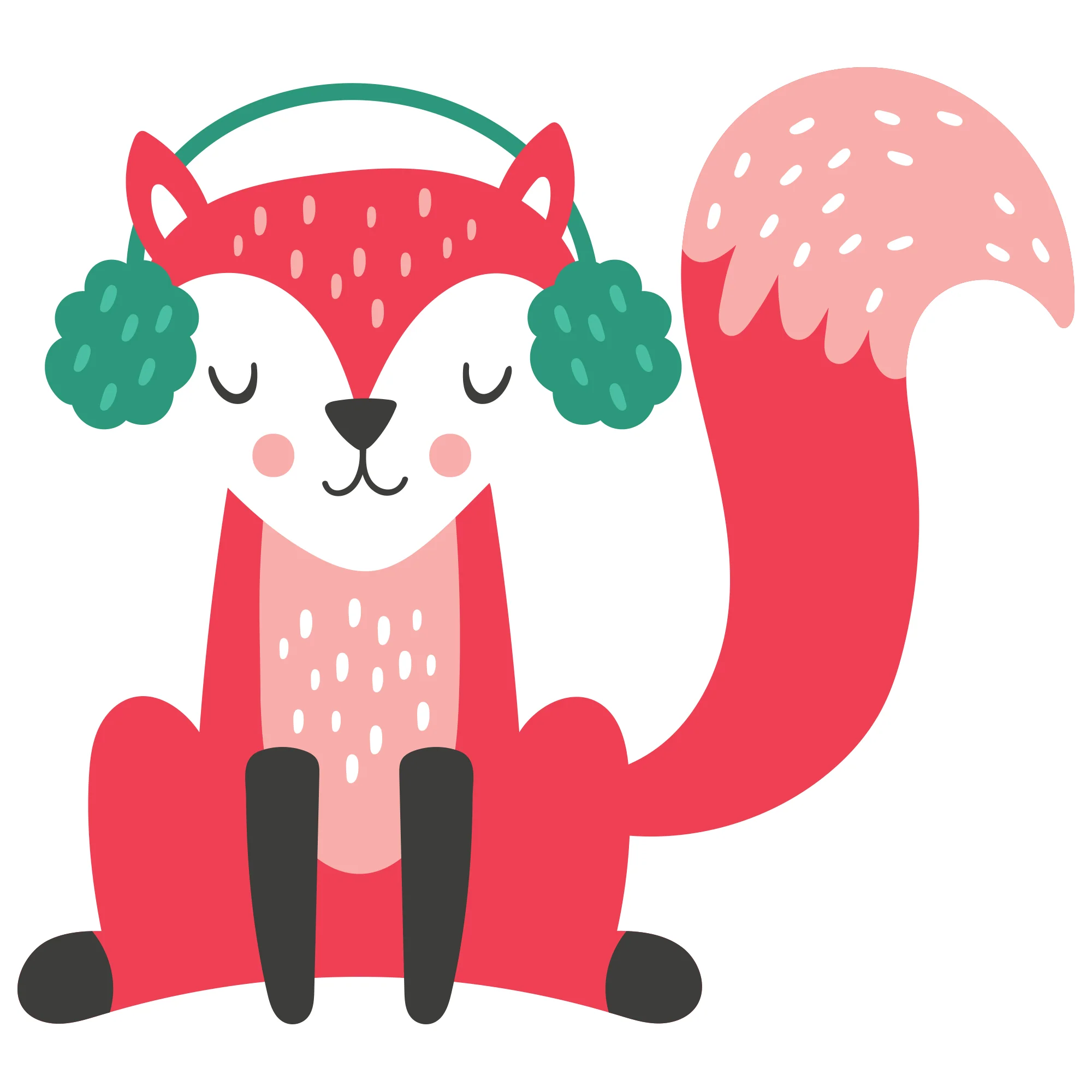 Christmas: Listening to Music Icon - Removable Adhesive Decal