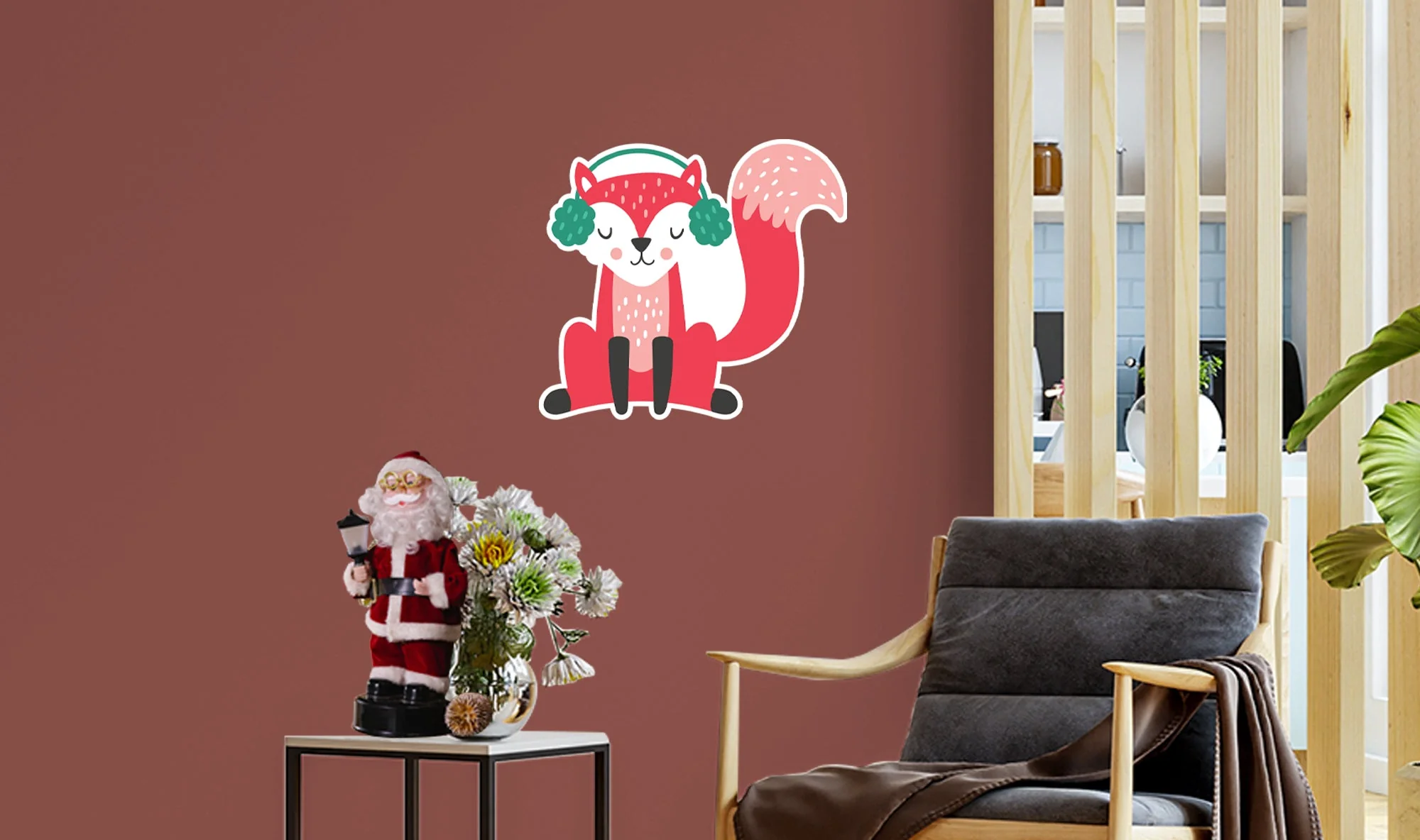 Christmas: Listening to Music Icon - Removable Adhesive Decal - Image 6