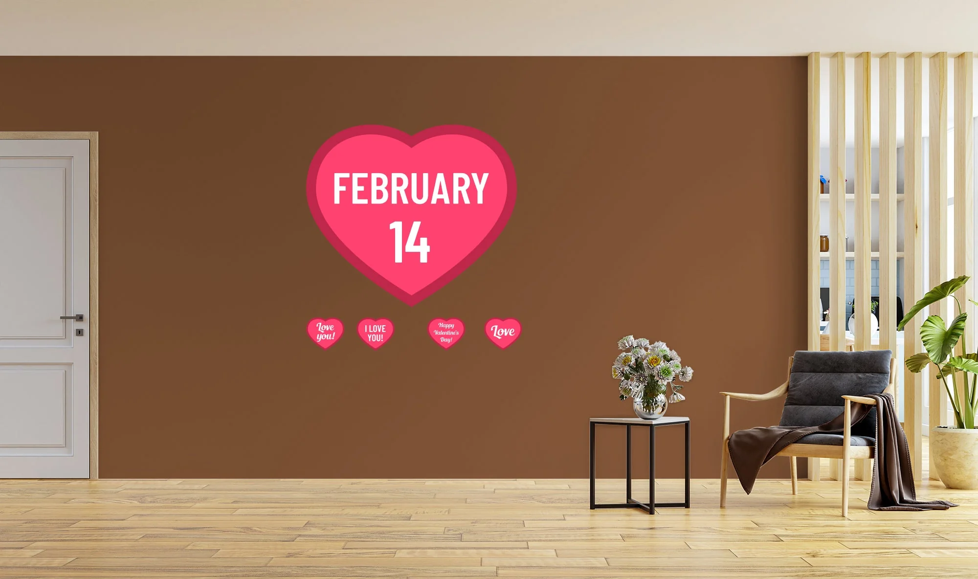 Valentine's Day: February 14 Icon - Removable Adhesive Decal - Image 4