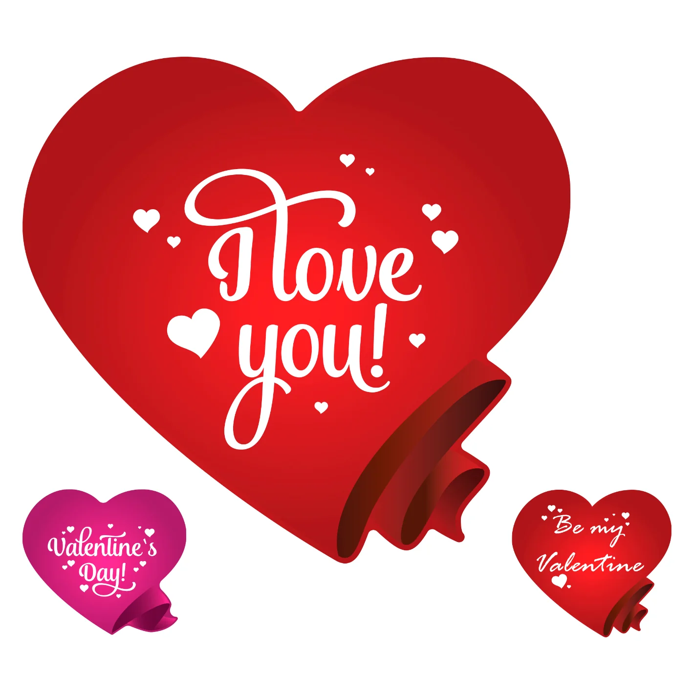 Valentine's Day: I Love You Icon - Removable Adhesive Decal - Image 2