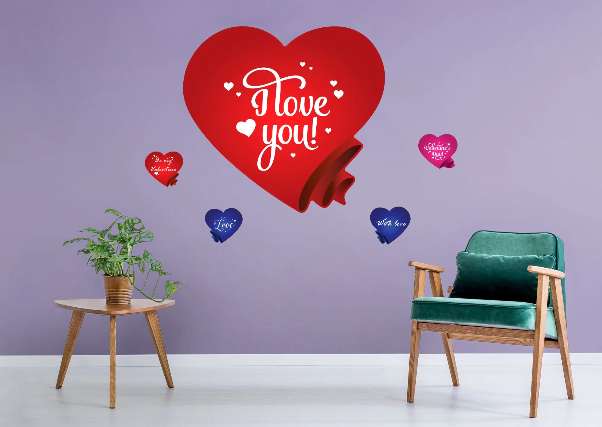 Valentine's Day: I Love You Icon - Removable Adhesive Decal - Image 4