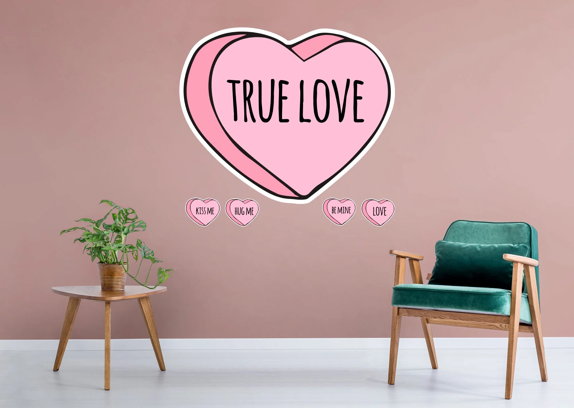 Valentine's Day: True Love Icon - Removable Adhesive Decal - Image 4