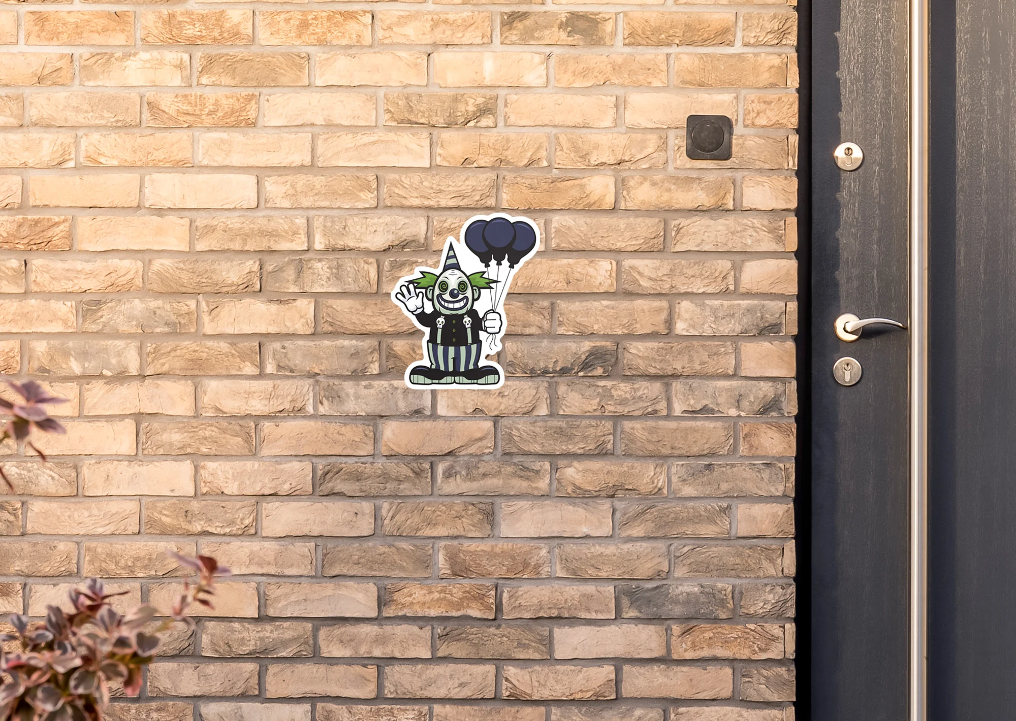 Halloween: Clowns Three Balloons Alumigraphic - Outdoor Graphic - Image 2