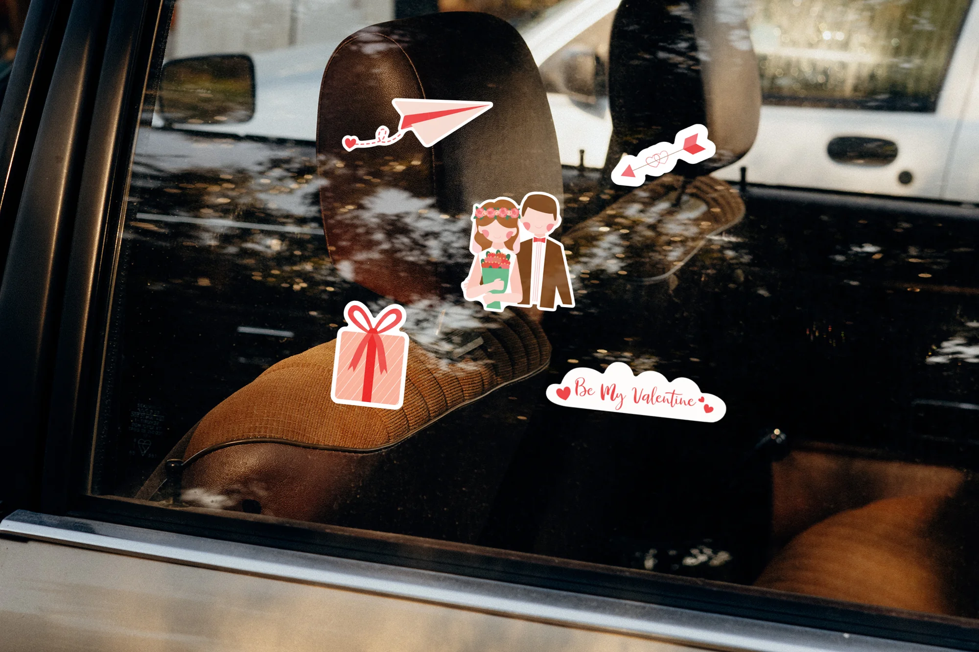 Valentine's Day: Couple Window Clings - Removable Window Static Decal - Image 2