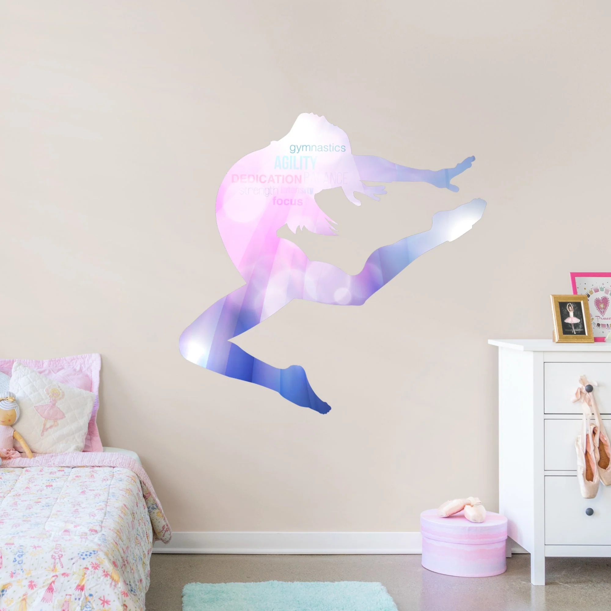 Gymnastics: Silhouette - Removable Vinyl Decal - Image 4