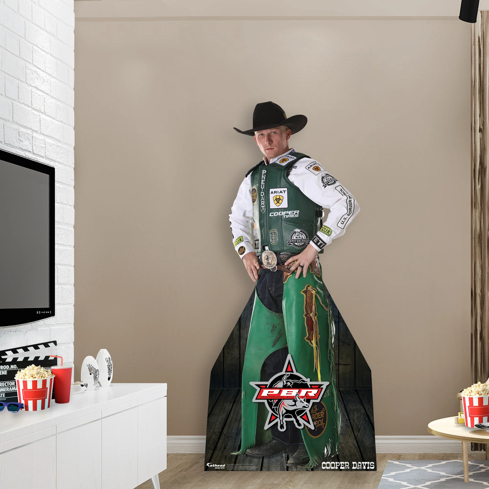 PBR: Cooper Davis Life-Size   Foam Core Cutout  - Officially Licensed Pro Bull Riding    Stand Out - Image 2