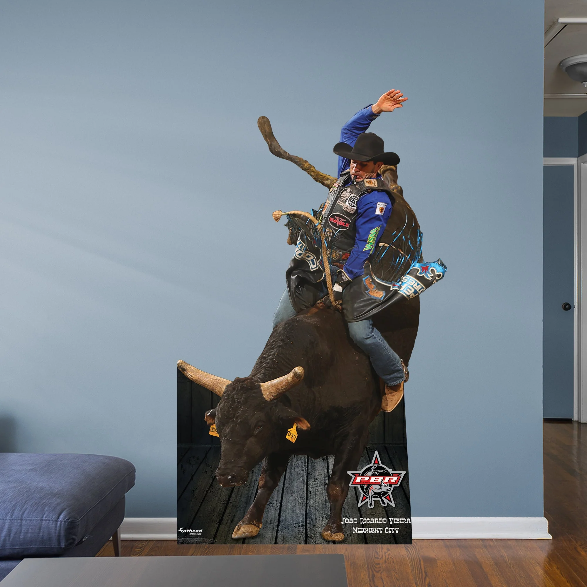 PBR: Joao Ricardo Vieira- Midnight City Life-Size Foam Core Cutout - Officially Licensed Pro Bull Riding Stand Out - Image 2