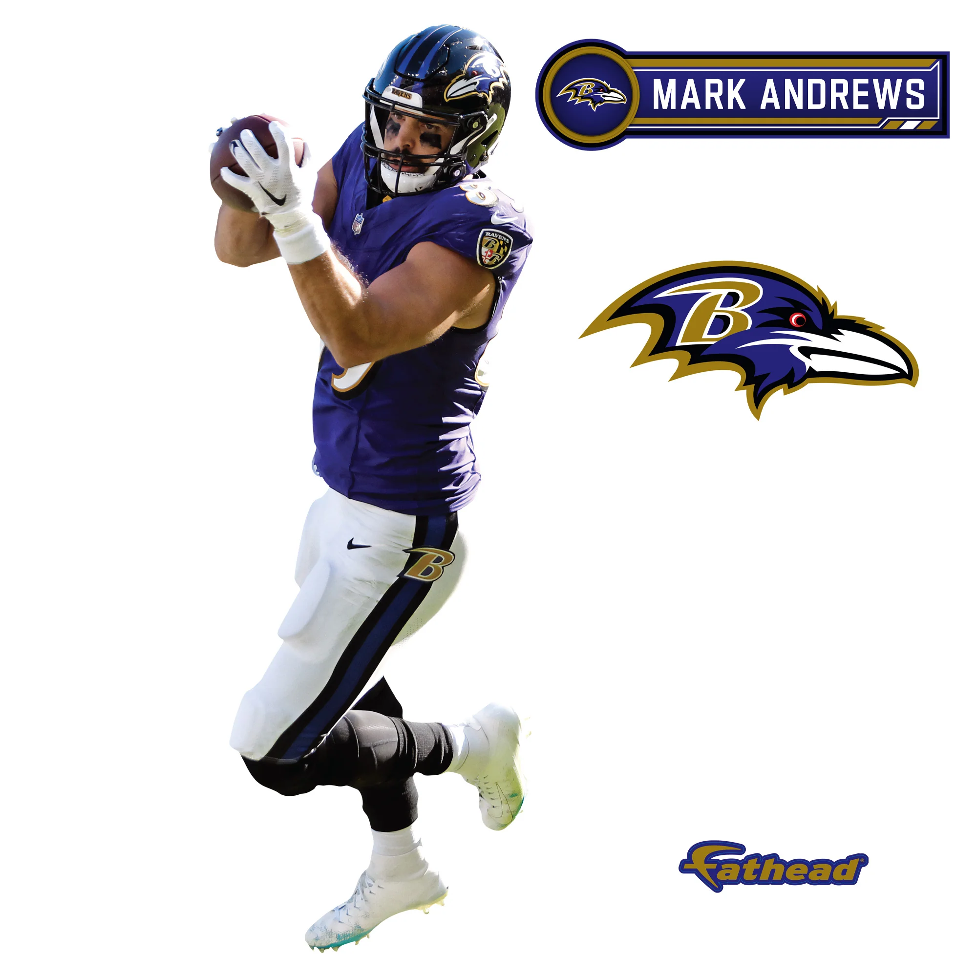 Mark Andrews - RealBig Collection - Official NFL - Baltimore Ravens - Reusable Vinyl Wall Decals #3 - Image 9