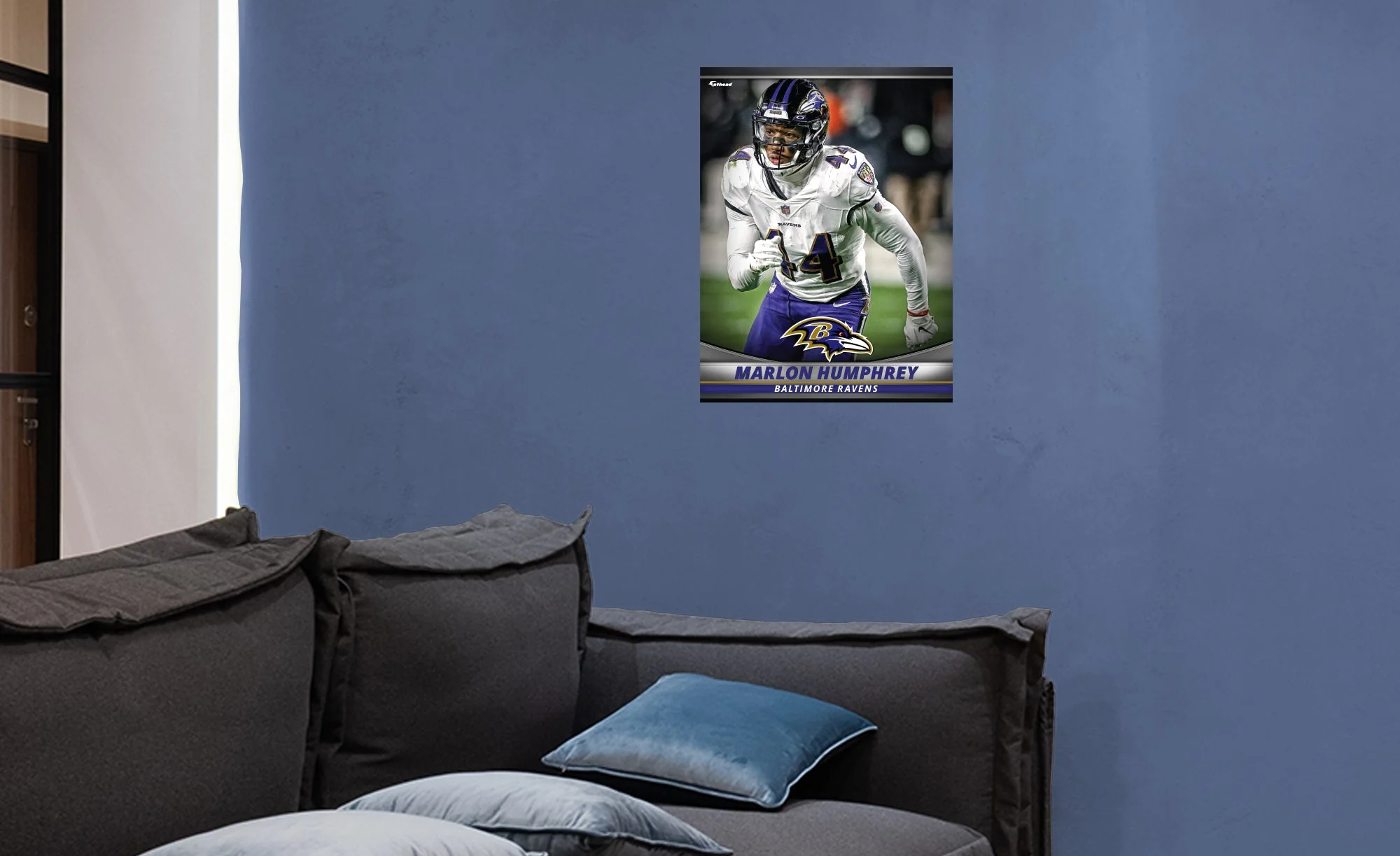 Marlon Humphrey - GameStars Series - Peel & Stick Poster - Official NFL - Baltimore Ravens - Reusable Vinyl Wall Decal #1 - Image 4