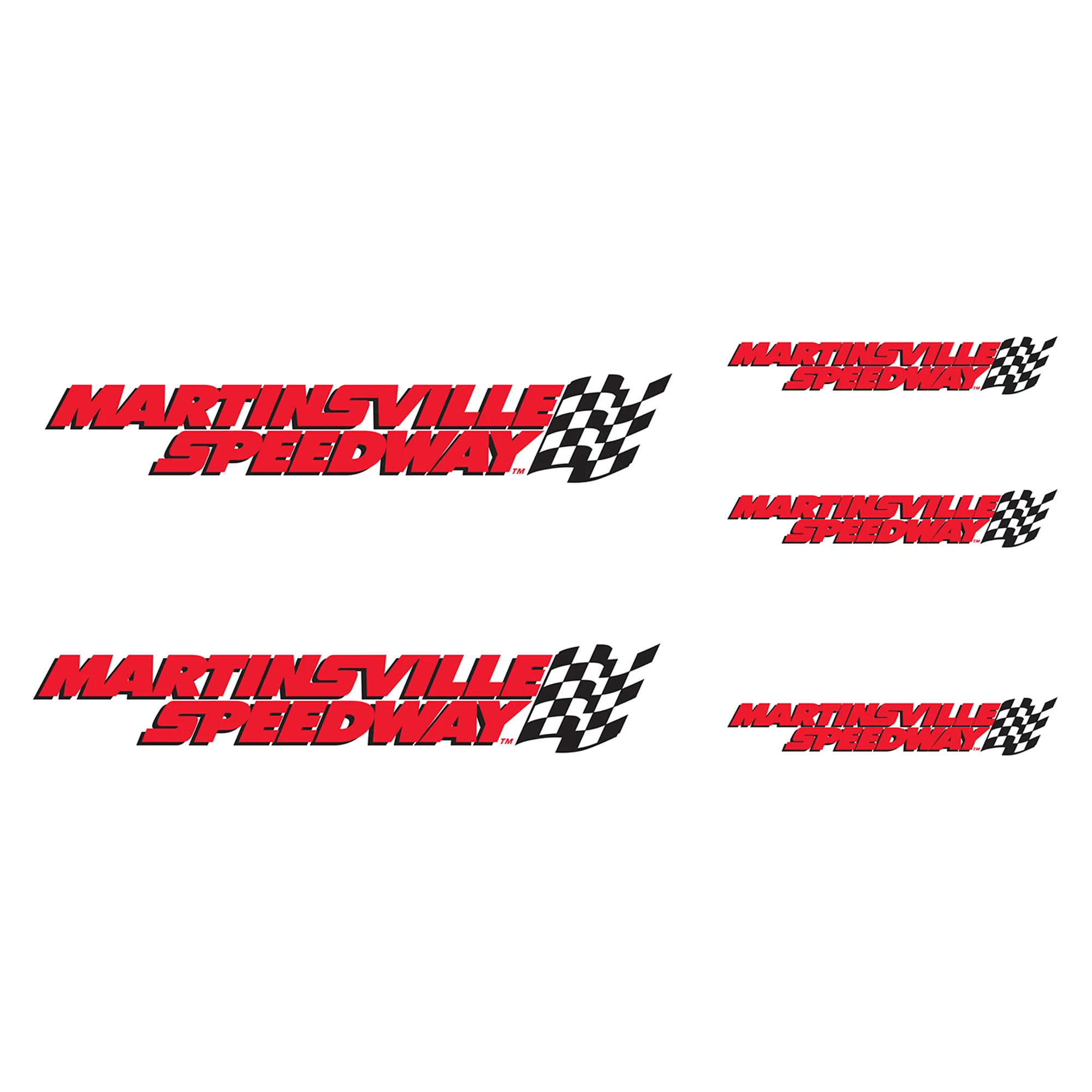 Martinsville Speedway - 5 Logo Minis (Mixed Sizes) - Official NASCAR - Reusable Vinyl Decals - Image 2