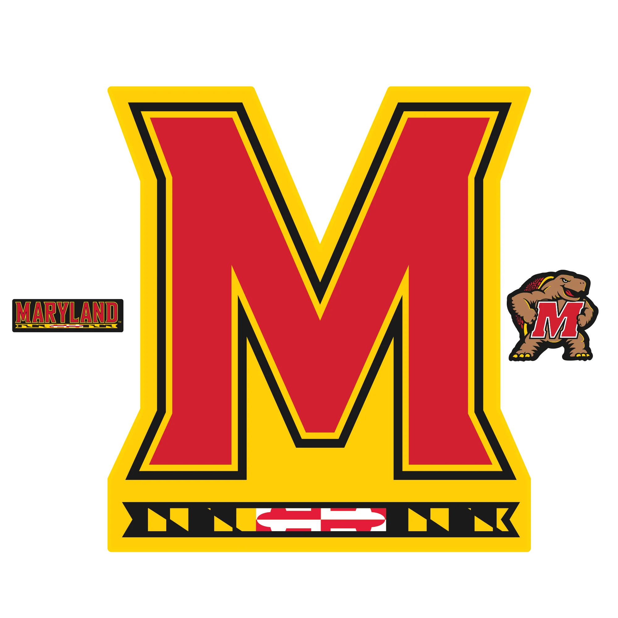 Maryland Terrapins - RealBig Logo Collection - Official NCAA - Reusable Vinyl Wall Decals - Image 4