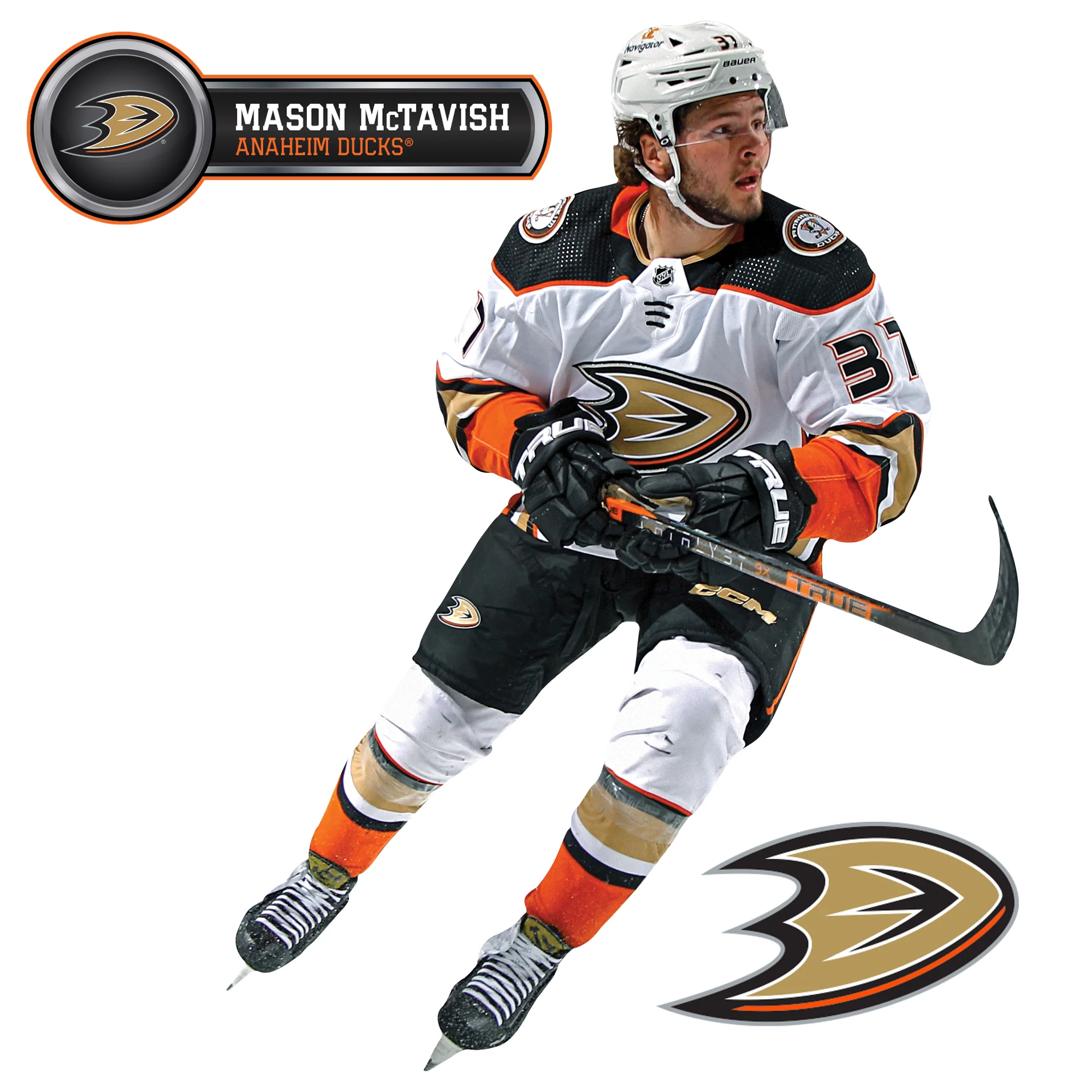 Mason McTavish - RealBig Collection - Official NHL - Anaheim Ducks - Reusable Vinyl Wall Decals - Image 7