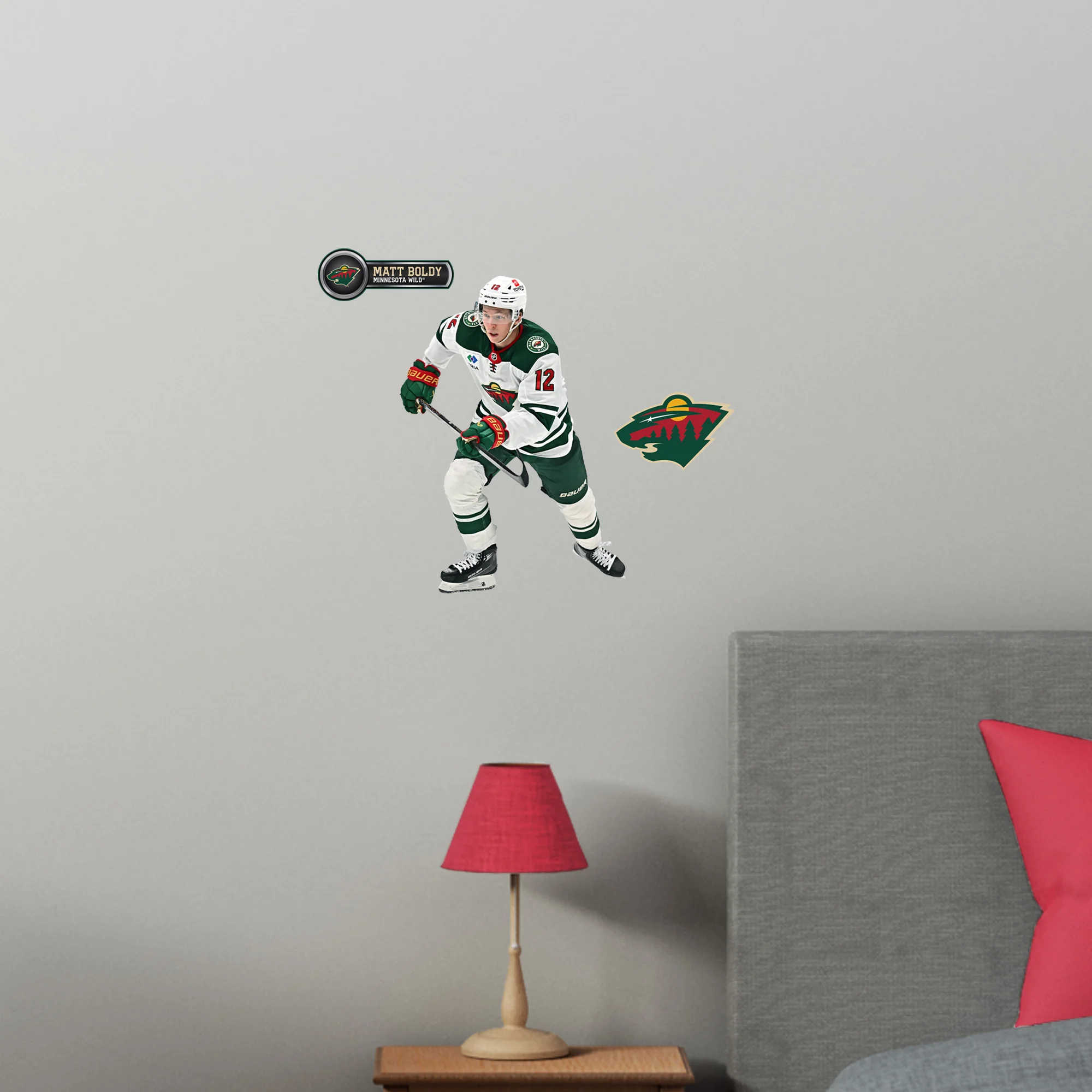 Matt Boldy - RealBig Collection - Official NHL - Minnesota Wild - Reusable Vinyl Wall Decals - Image 6