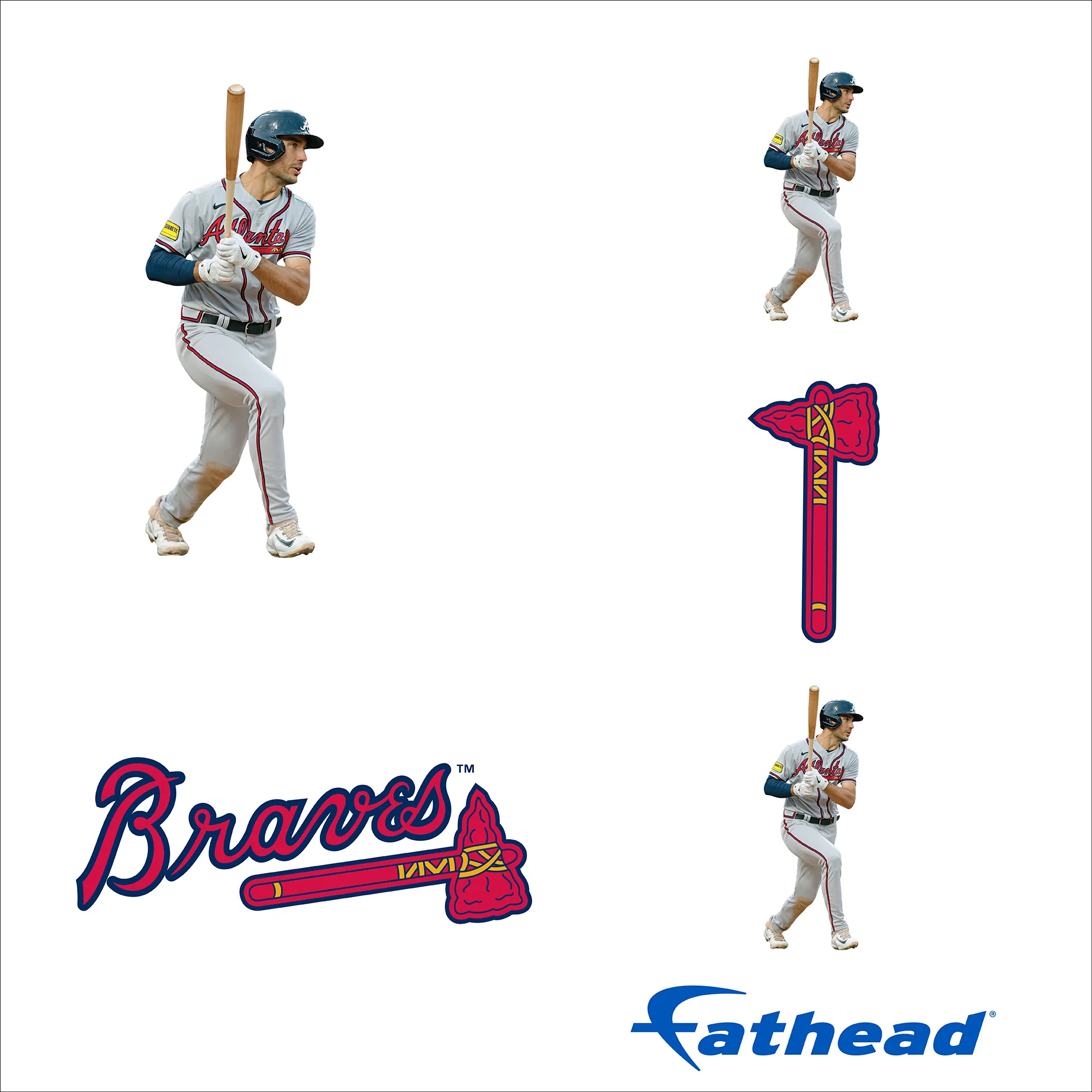 Matt Olson - 5 Minis (Mixed Sizes) - Official MLB - Atlanta Braves - Reusable Vinyl Decals - Image 3