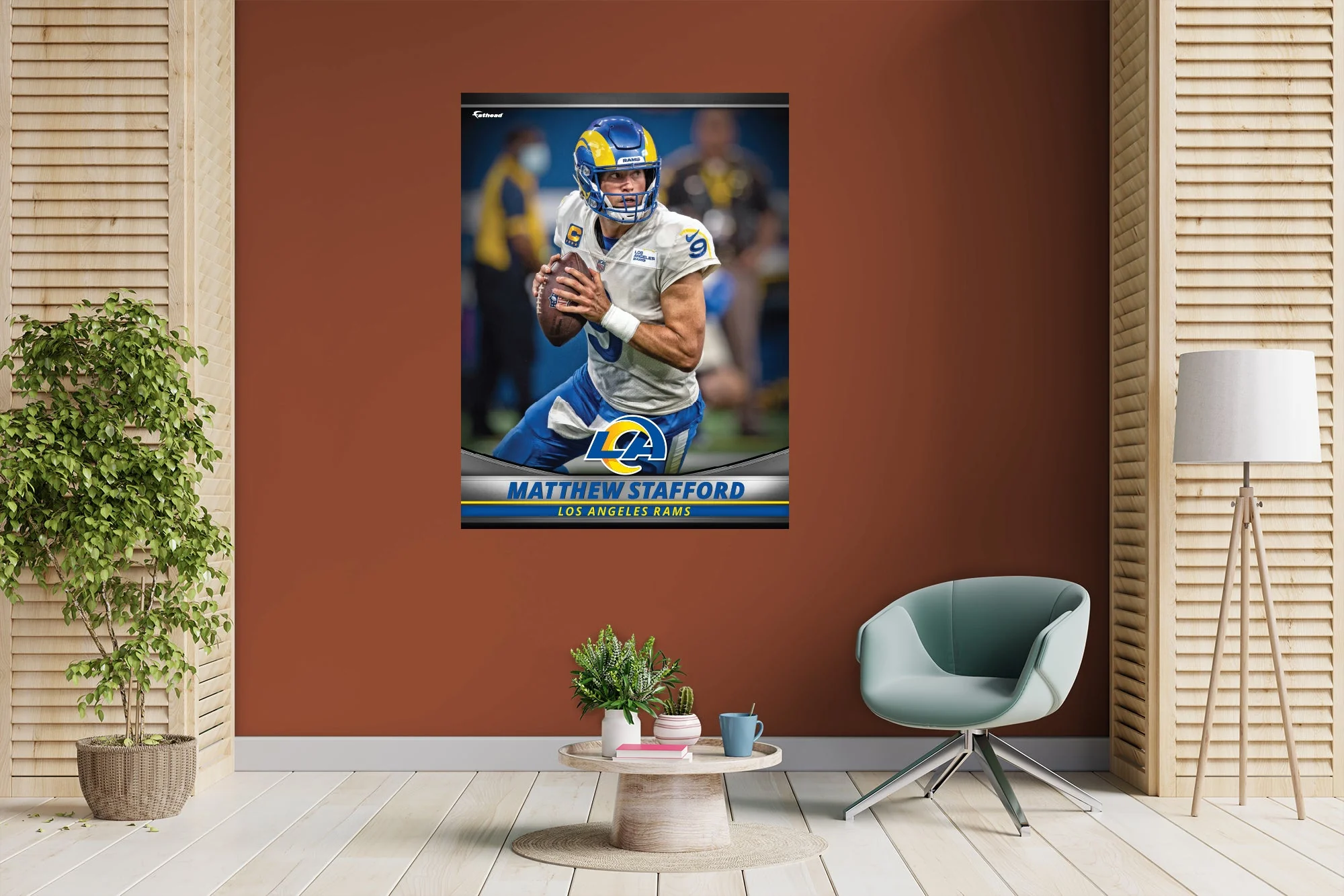 Matthew Stafford - GameStars Series - Peel & Stick Poster - Official NFL - Los Angeles Rams - Reusable Vinyl Wall Decal - Image 4