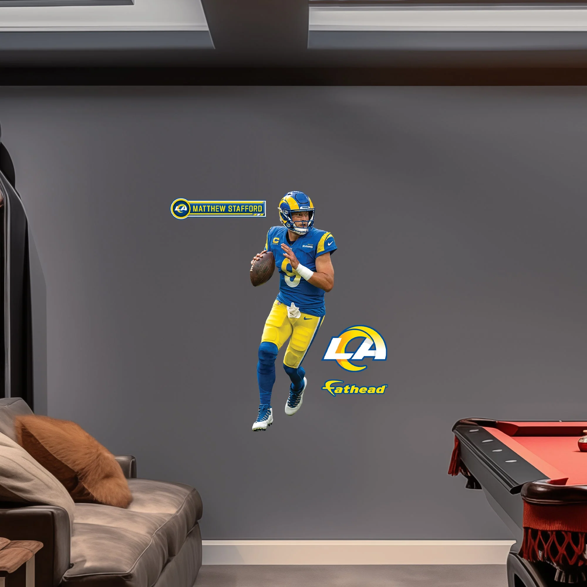 Matthew Stafford - RealBig Collection - Official NFL - Los Angeles Rams - Reusable Vinyl Wall Decals #2 - Image 6