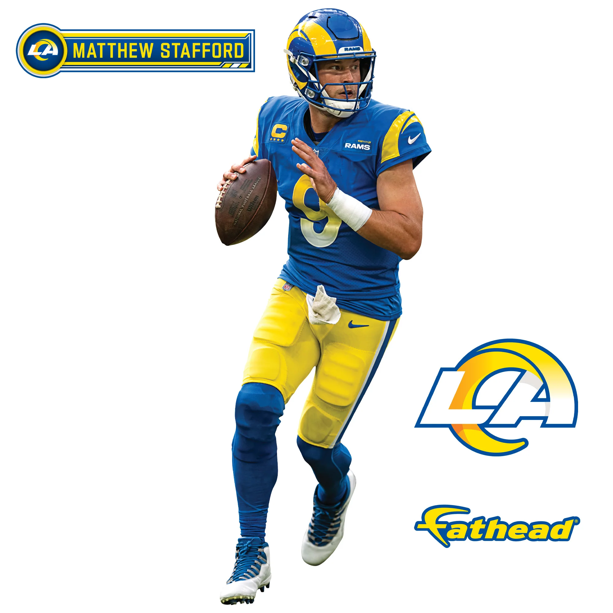 Matthew Stafford - RealBig Collection - Official NFL - Los Angeles Rams - Reusable Vinyl Wall Decals #2 - Image 9