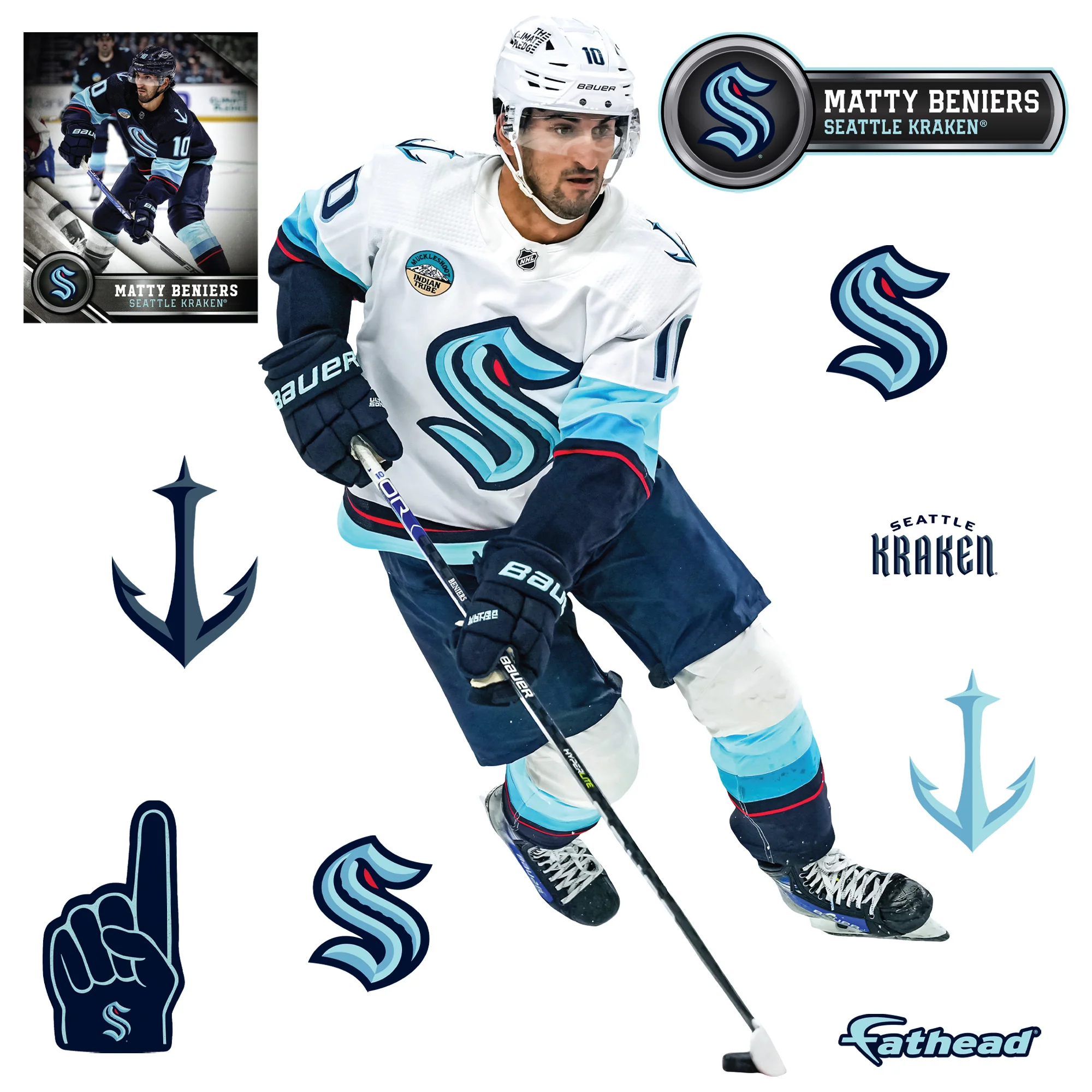 Matty Beniers - RealBig Collection - Official NHL - Seattle Kraken - Reusable Vinyl Wall Decals #2 - Image 2