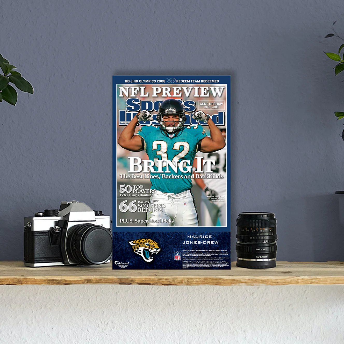Maurice Jones-Drew - September 2008 Sports Illustrated Cover - Mini Stand Out - Official NFL - Jacksonville Jaguars - Cardstock Cutout
