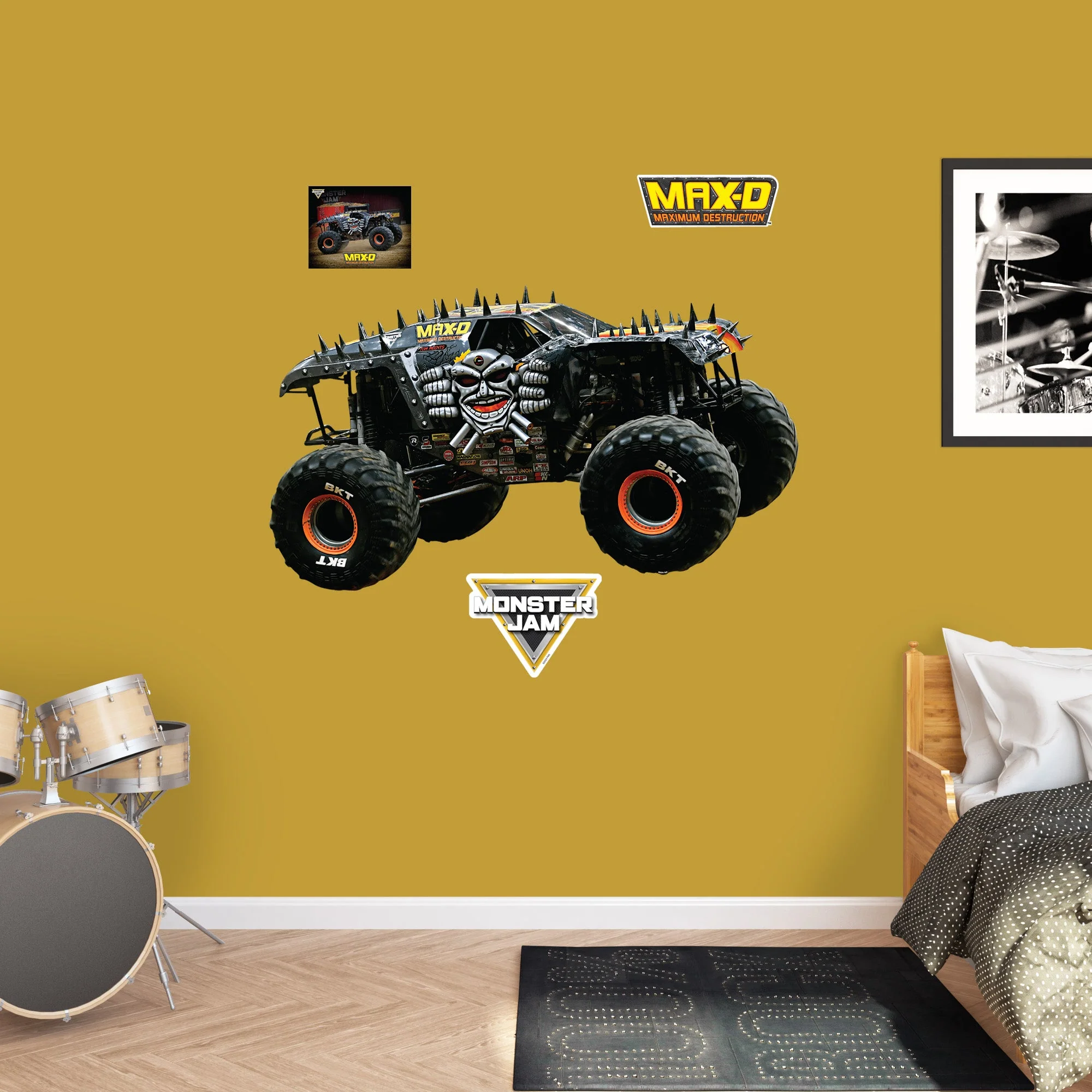 Max-D - Monster Jam - RealBig Collection - Official Monster Jam - Reusable Vinyl Wall Decals - Image 5
