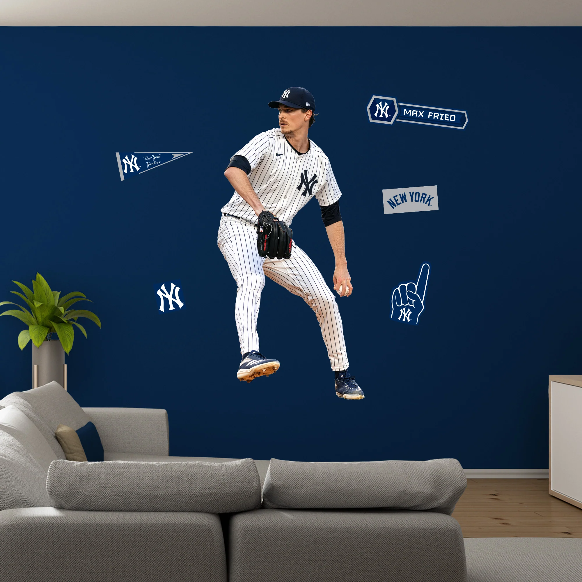 Max Fried - RealBig Collection - Official MLB - New York Yankees - Reusable Vinyl Wall Decals - Image 3