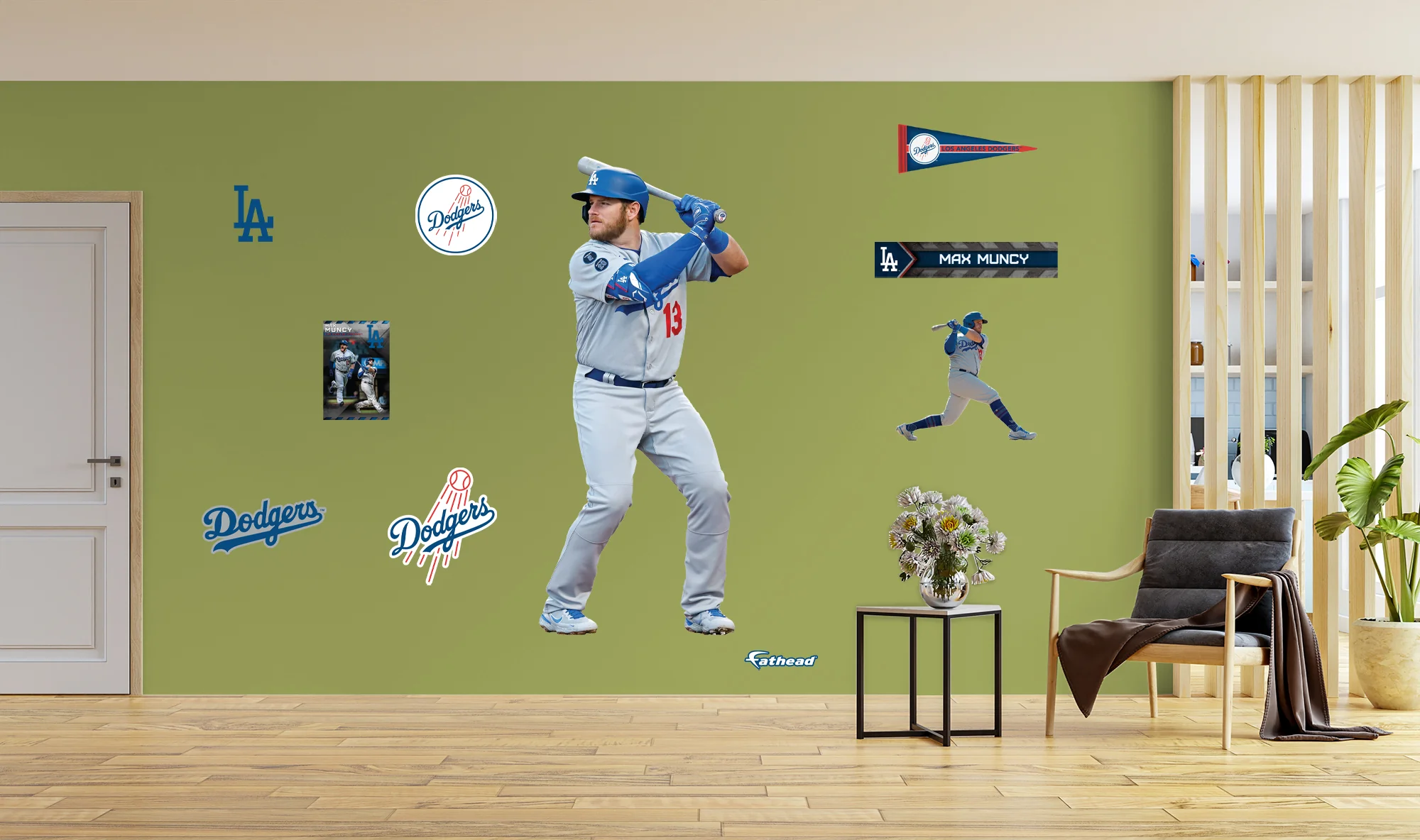Max Muncy - RealBig Collection - Official MLB - Los Angeles Dodgers - Reusable Vinyl Wall Decals #2