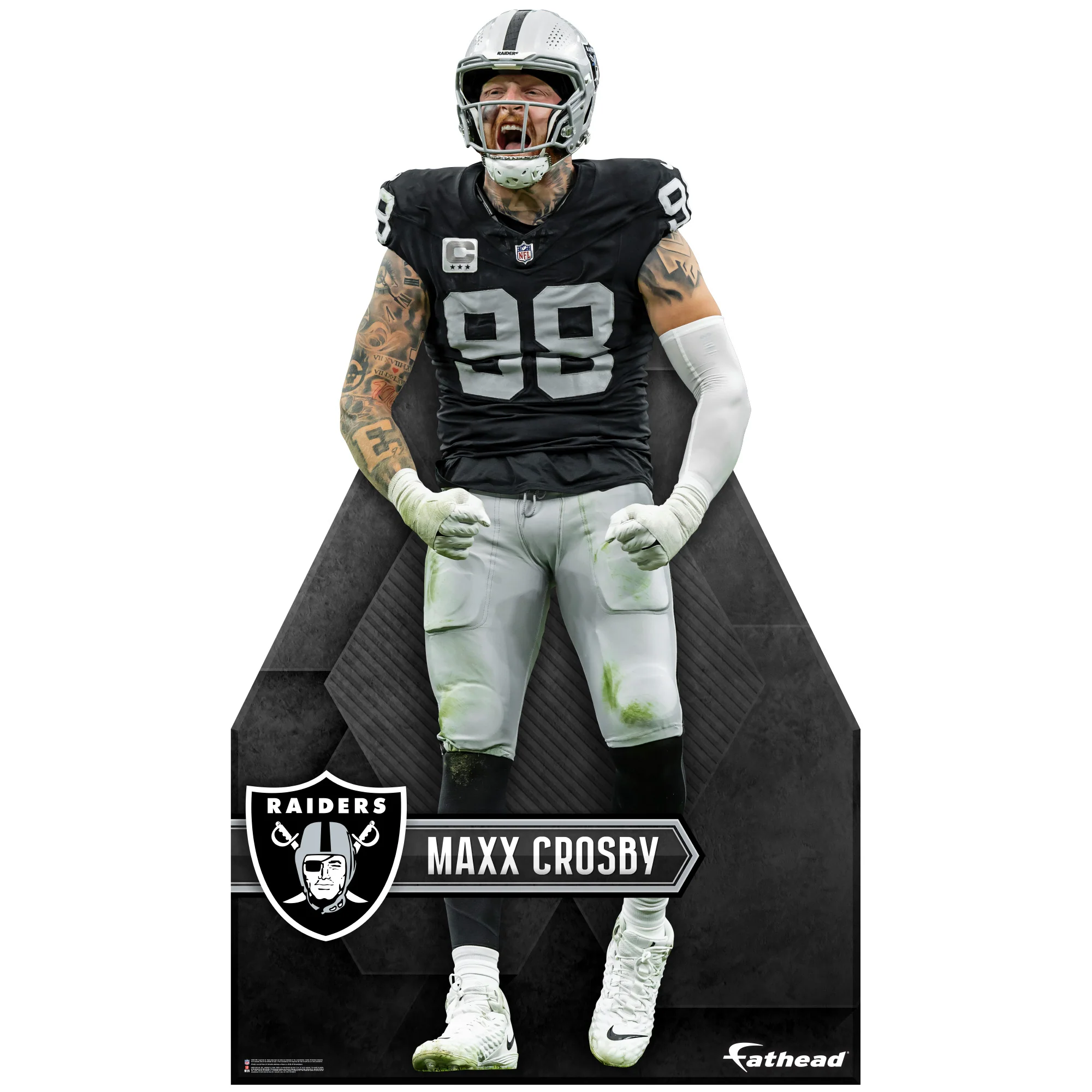 Maxx Crosby - Life-Size Stand Out - Official NFL - Las Vegas Raiders - Foam Core Cutout - Image 2